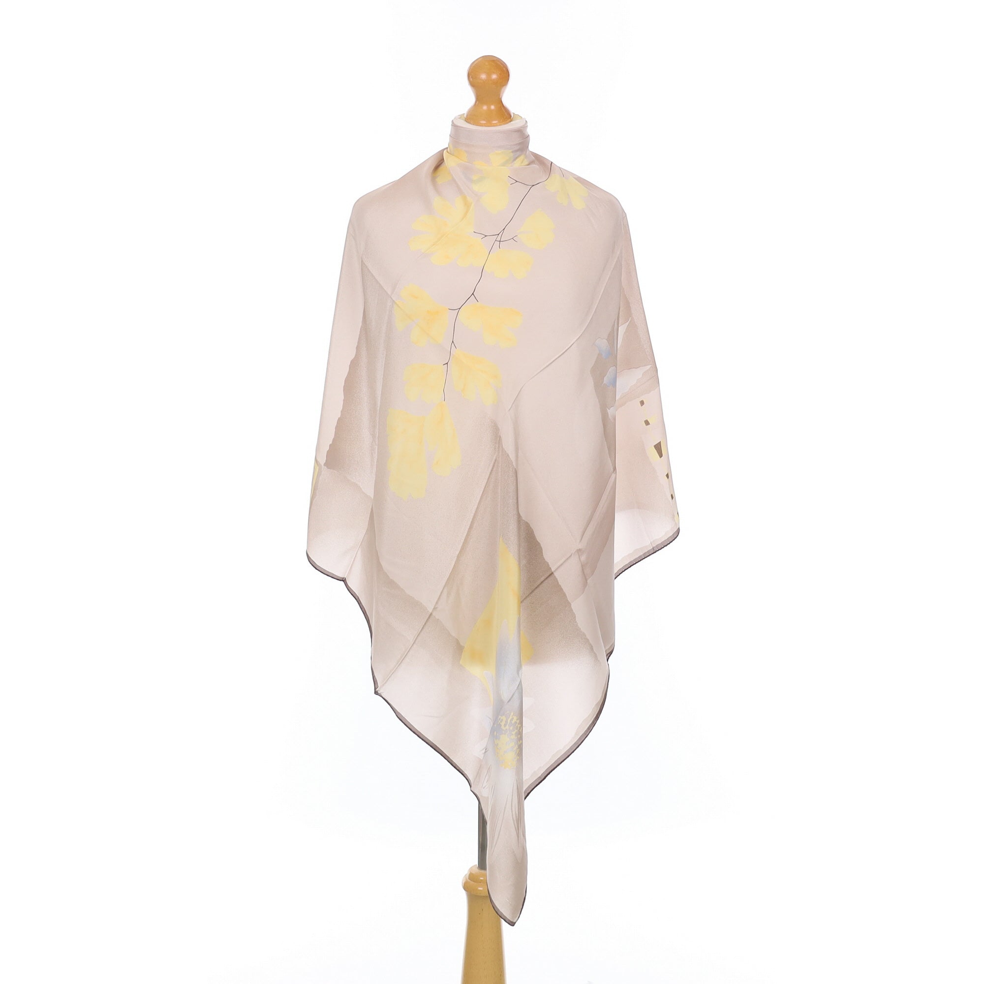 Brand New Yellow Floral Silk Scarf