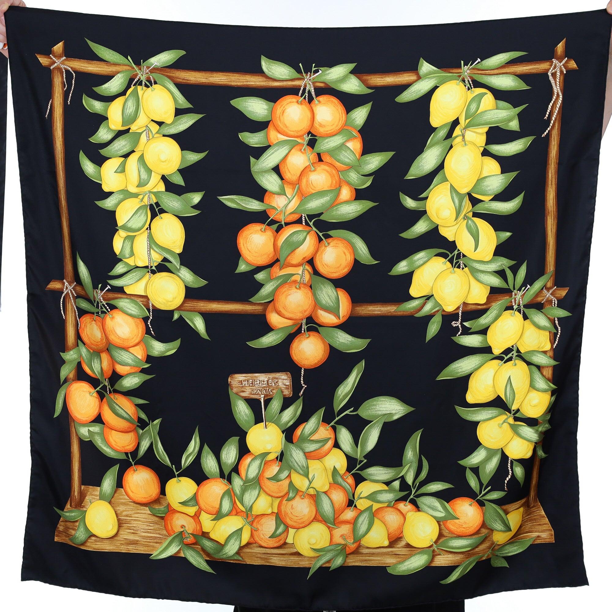Hermès Oranges et Citrons Vintage Silk Scarf Quite Rare