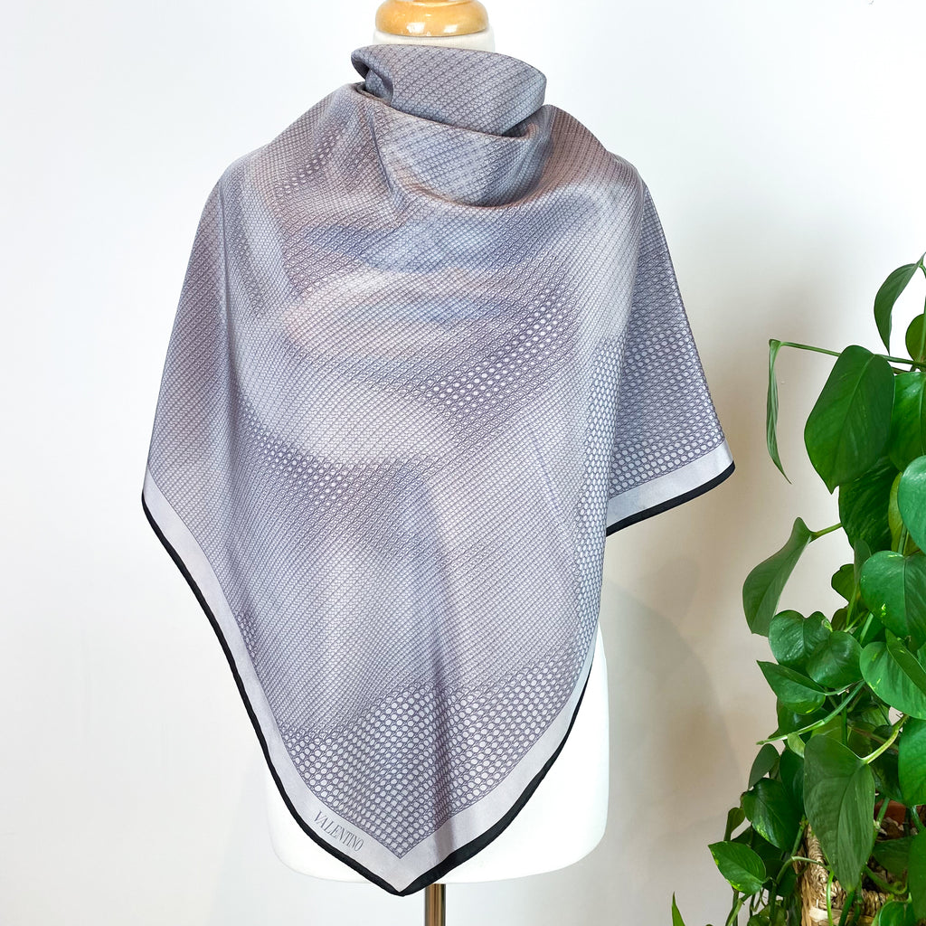 Subtle Valentino Designer Silk Scarf