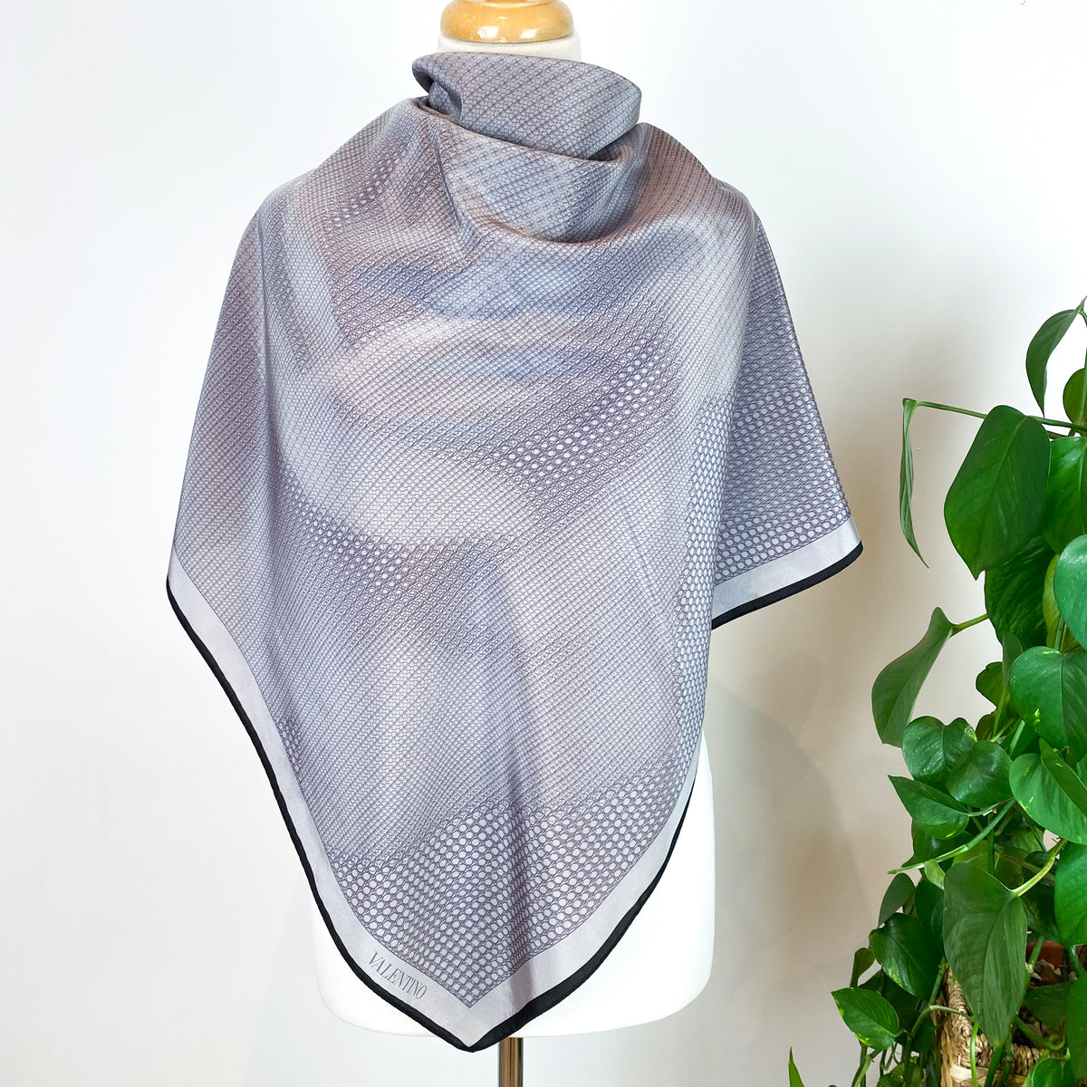 Subtle Valentino Designer Silk Scarf