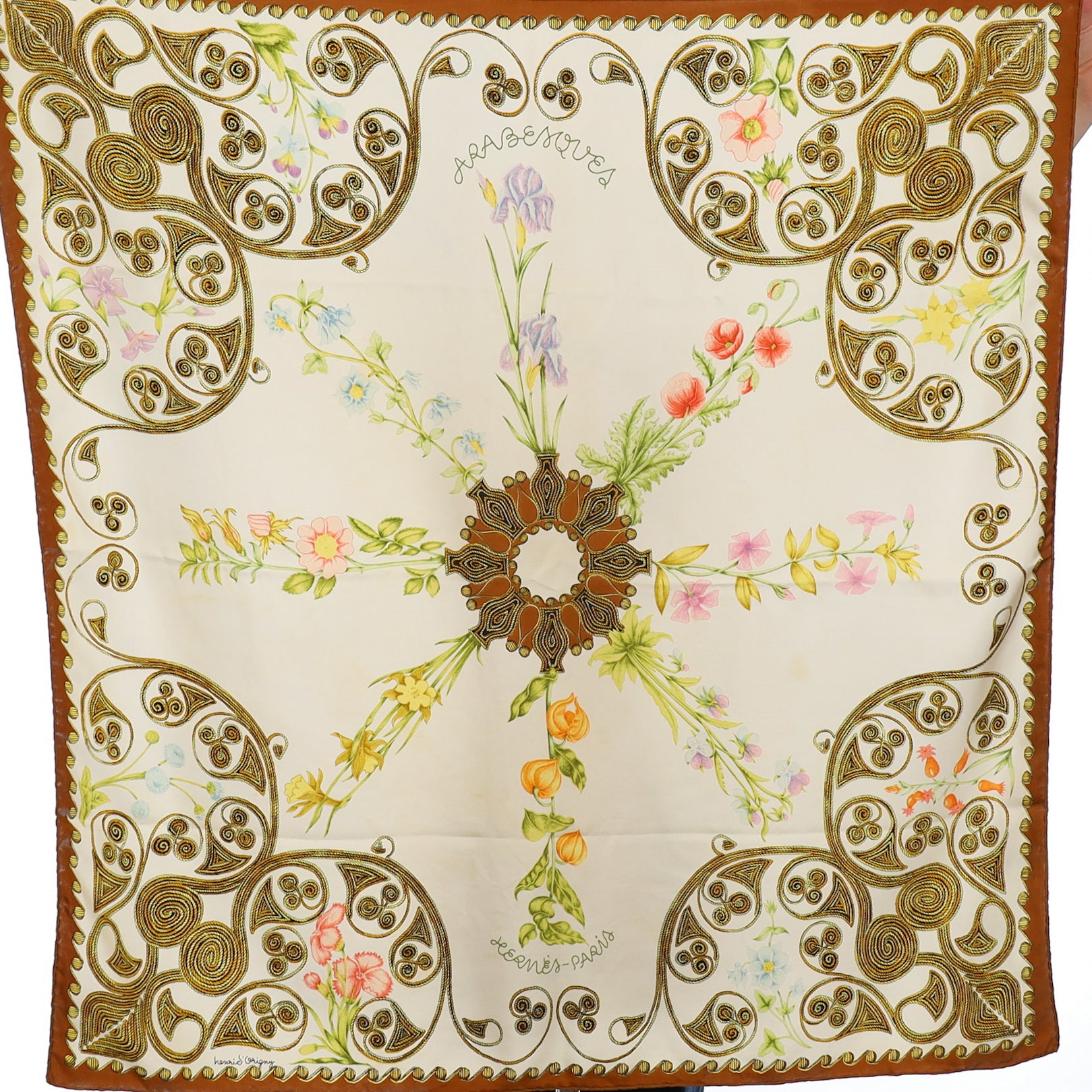 Hermès Arabesques Vintage Silk Scarf Rare