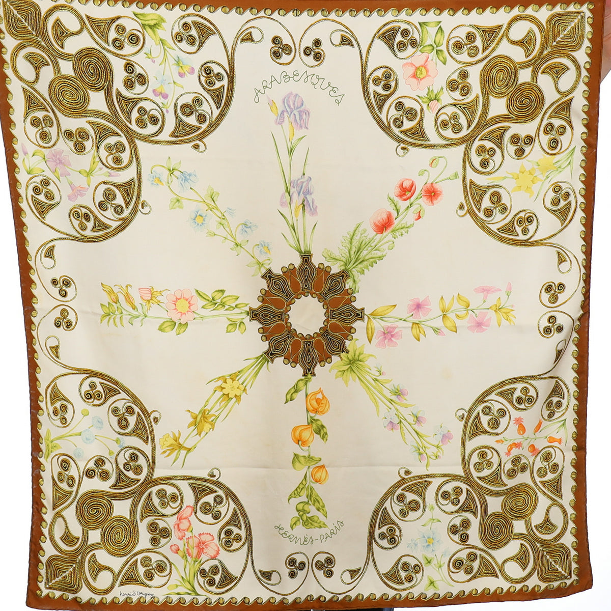 Hermès Arabesques Vintage Silk Scarf Rare