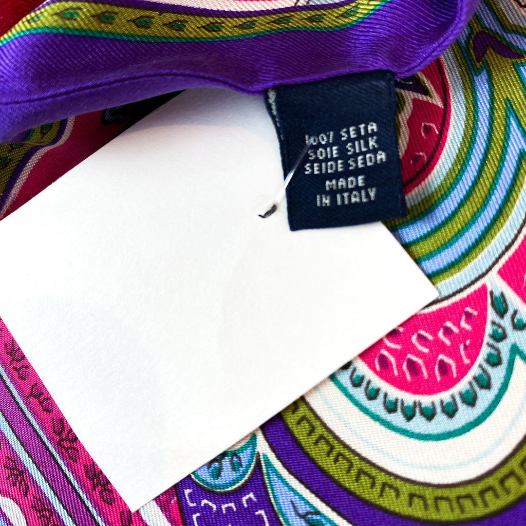 Stunning Double Layered Paisley Long Silk Scarf