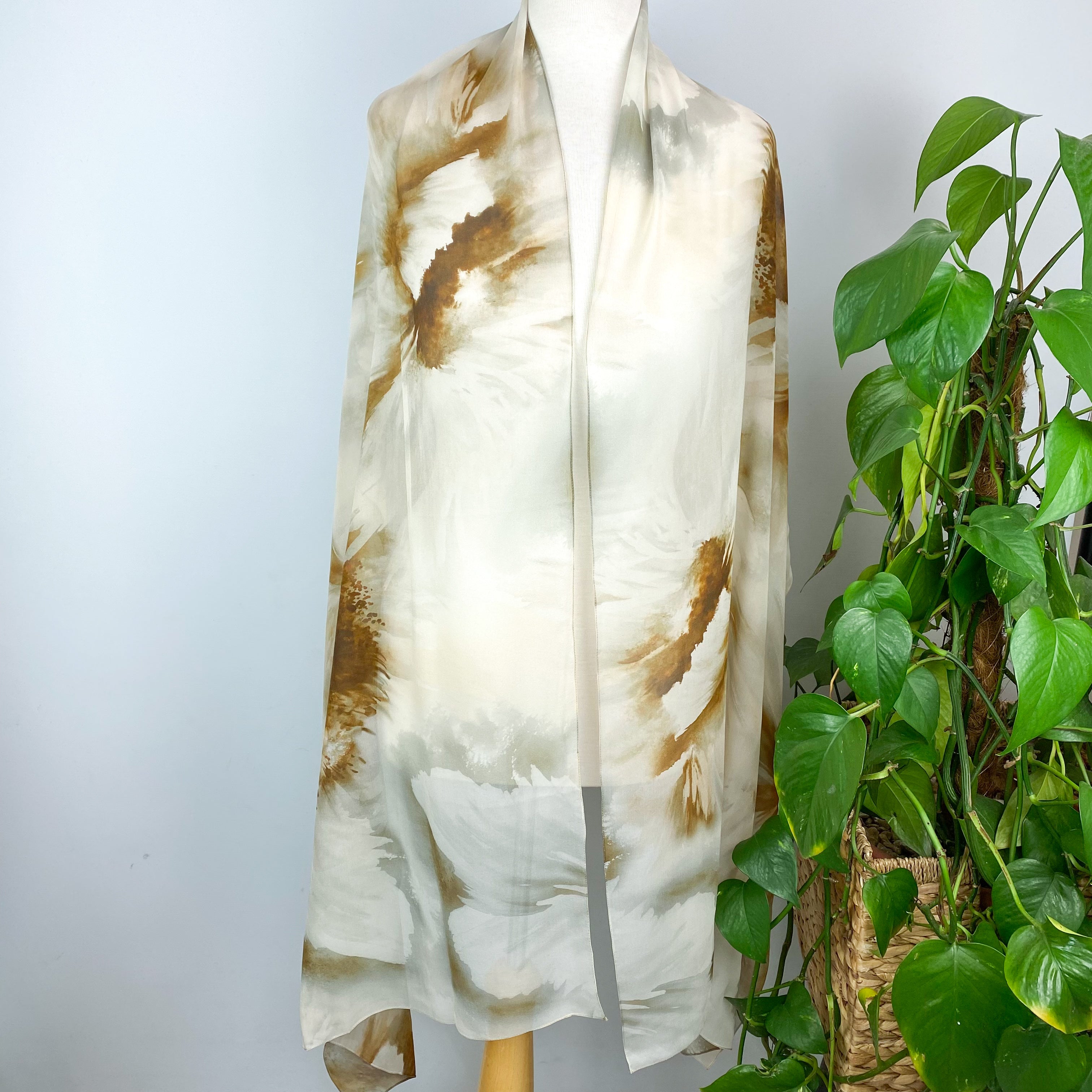 Modern Long Rani Zakhem Silk Scarf