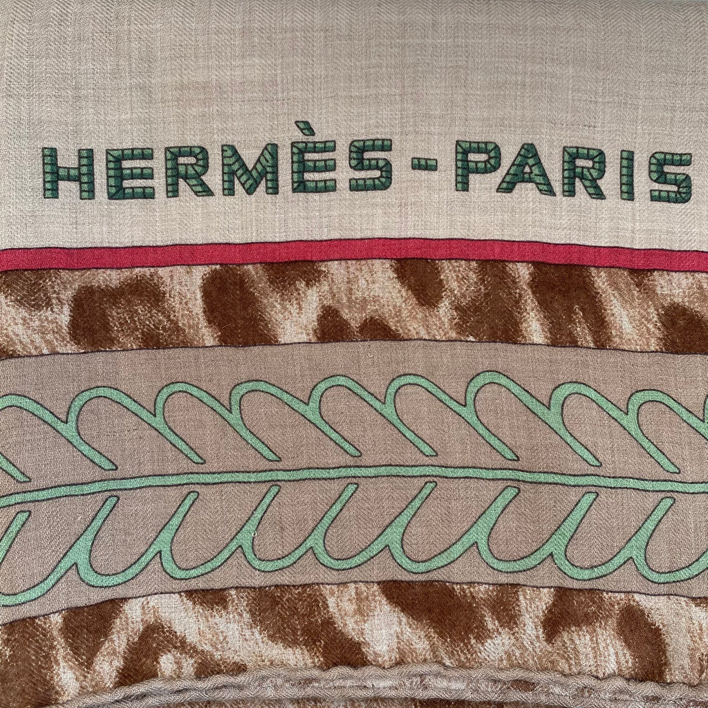 Hermès Selle D’Officier En Grande Tenue Silk and Cashmere Shawl