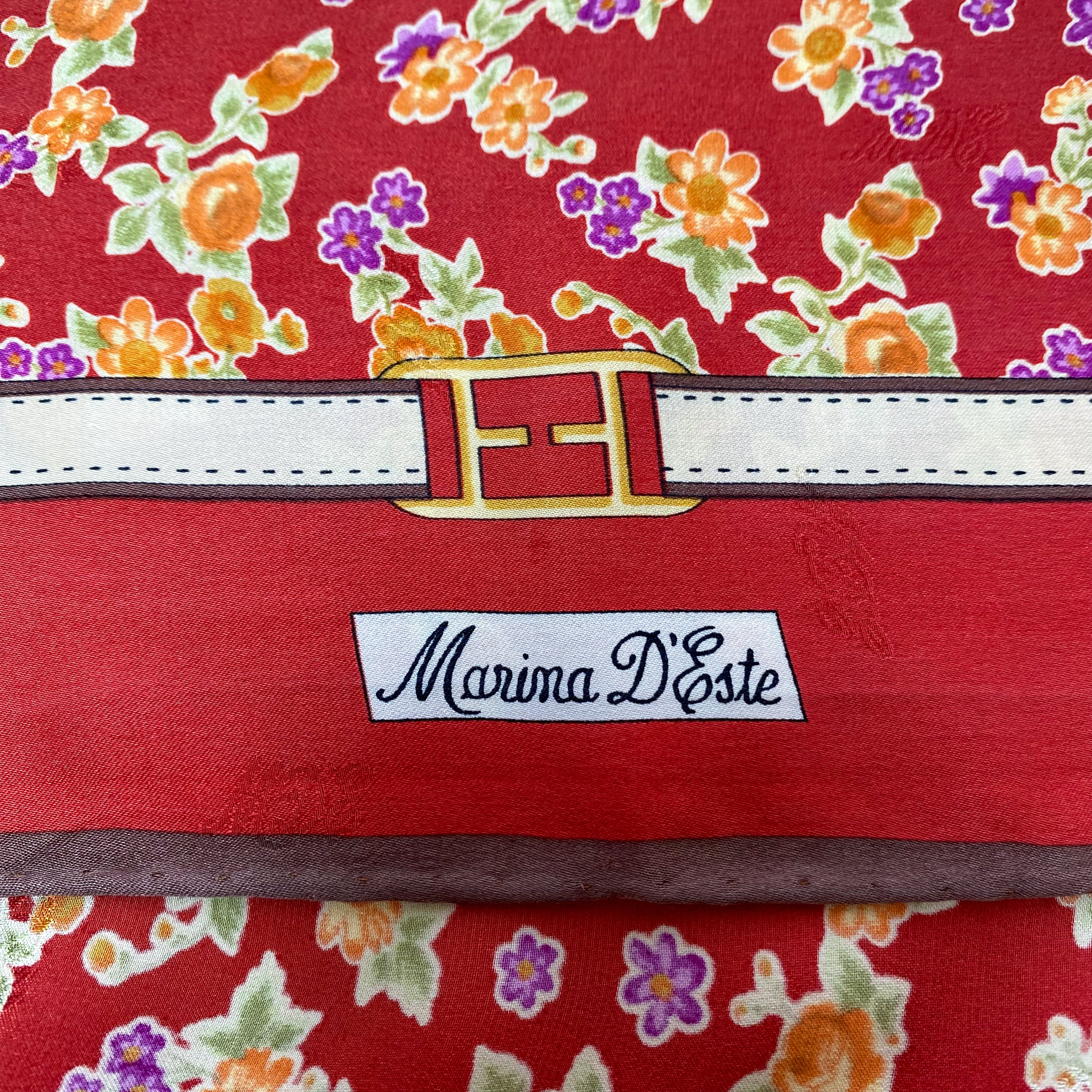 Marina D’este Floral Silk Scarf