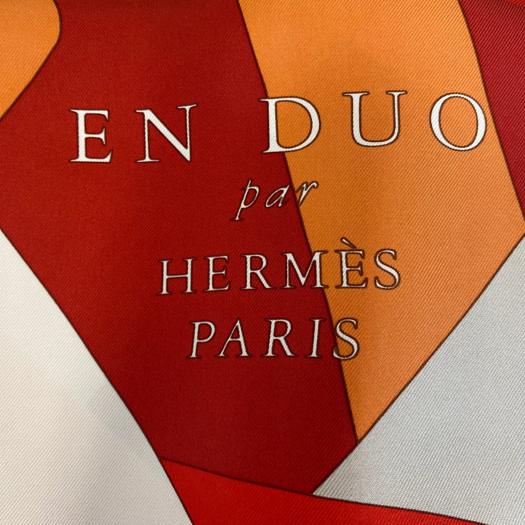 Pristine Hermès En Duo Silk Scarf Quite Rare