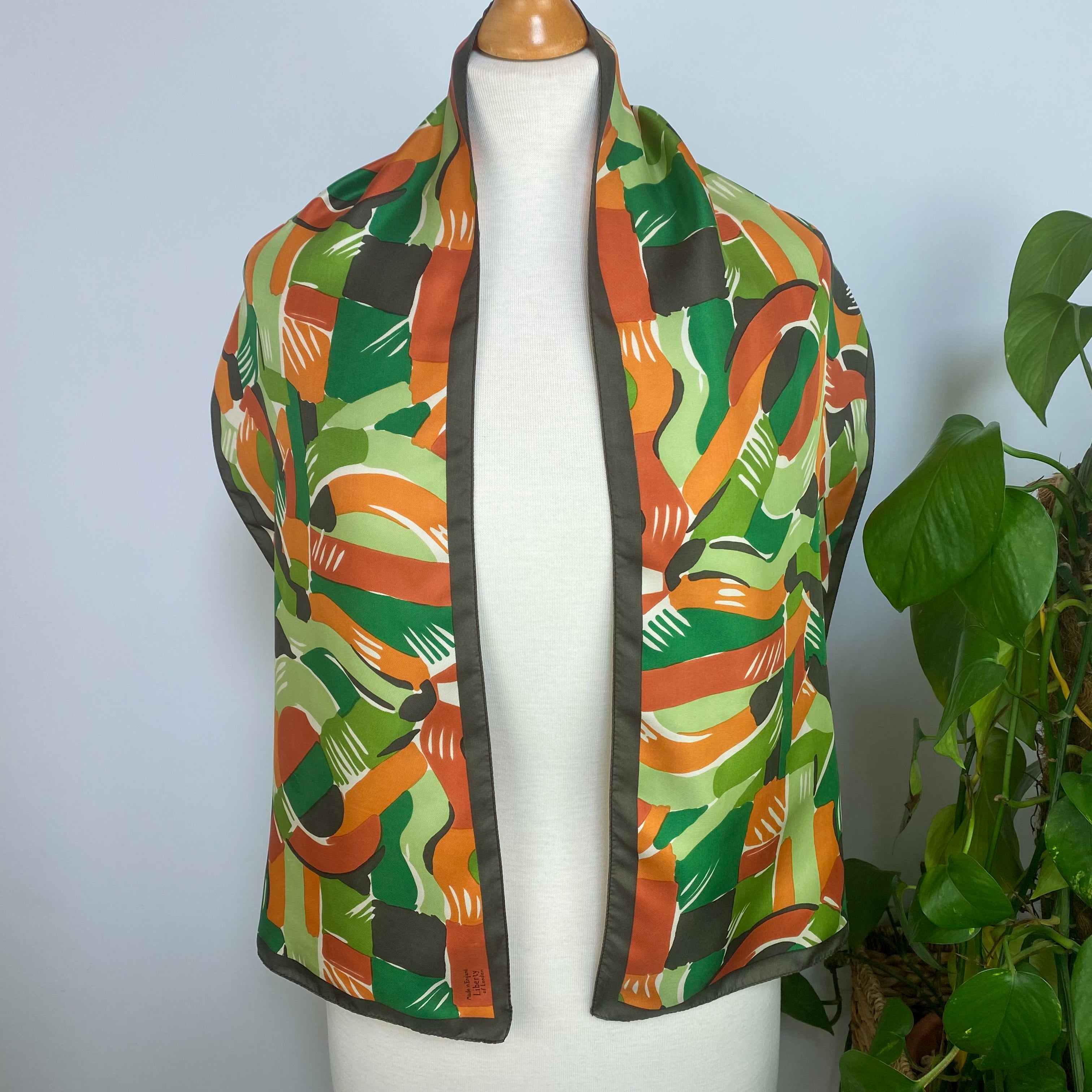 1970s Liberty Long Vintage Silk Scarf