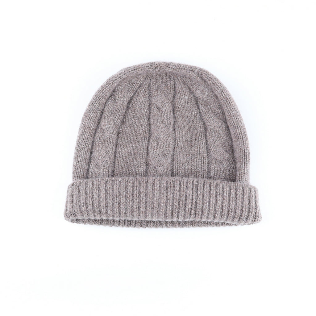 Scottish Mink Luxury Chunky Cashmere Beanie Hat