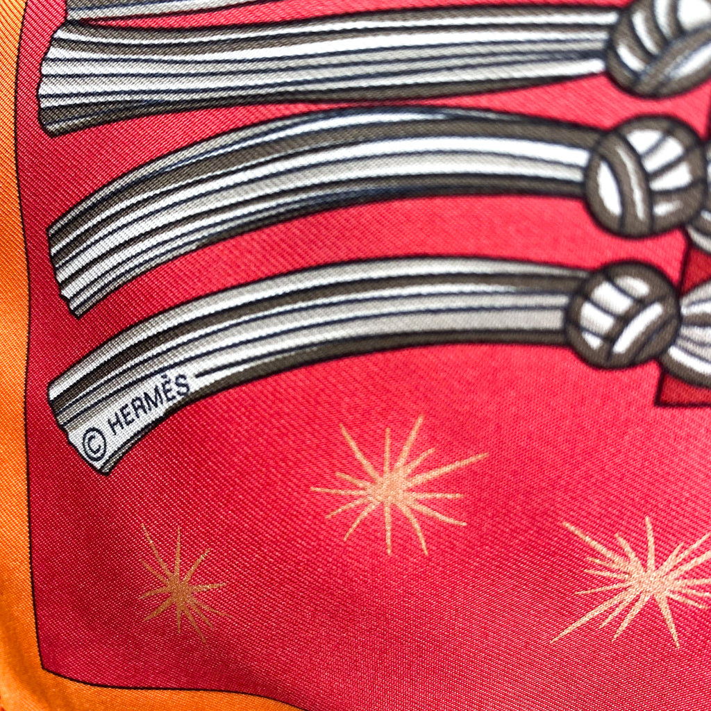 Boxed Hermes Sur Tapis Volant Vintage Silk Scarf