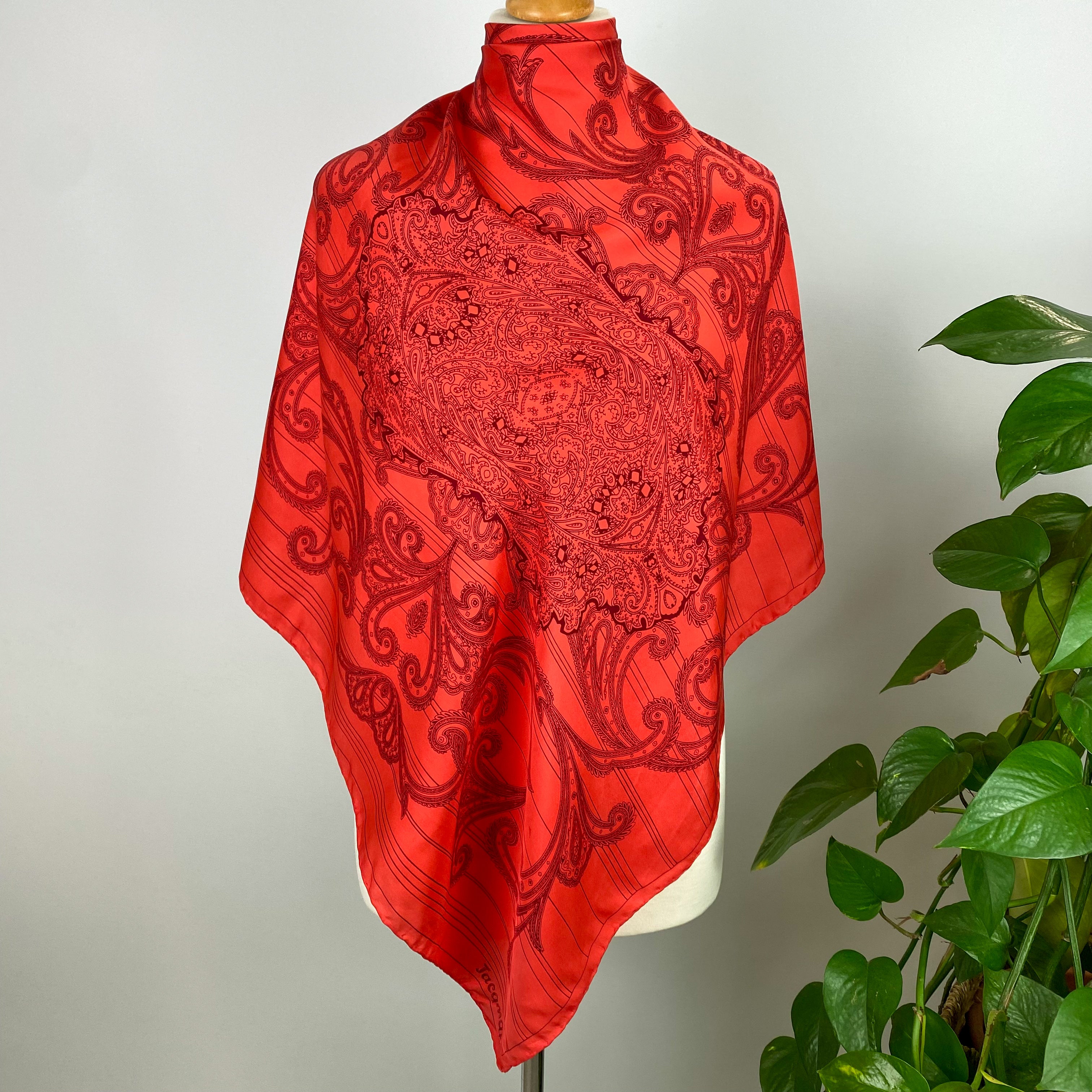 1970s Jacqmar Vintage Silk Scarf