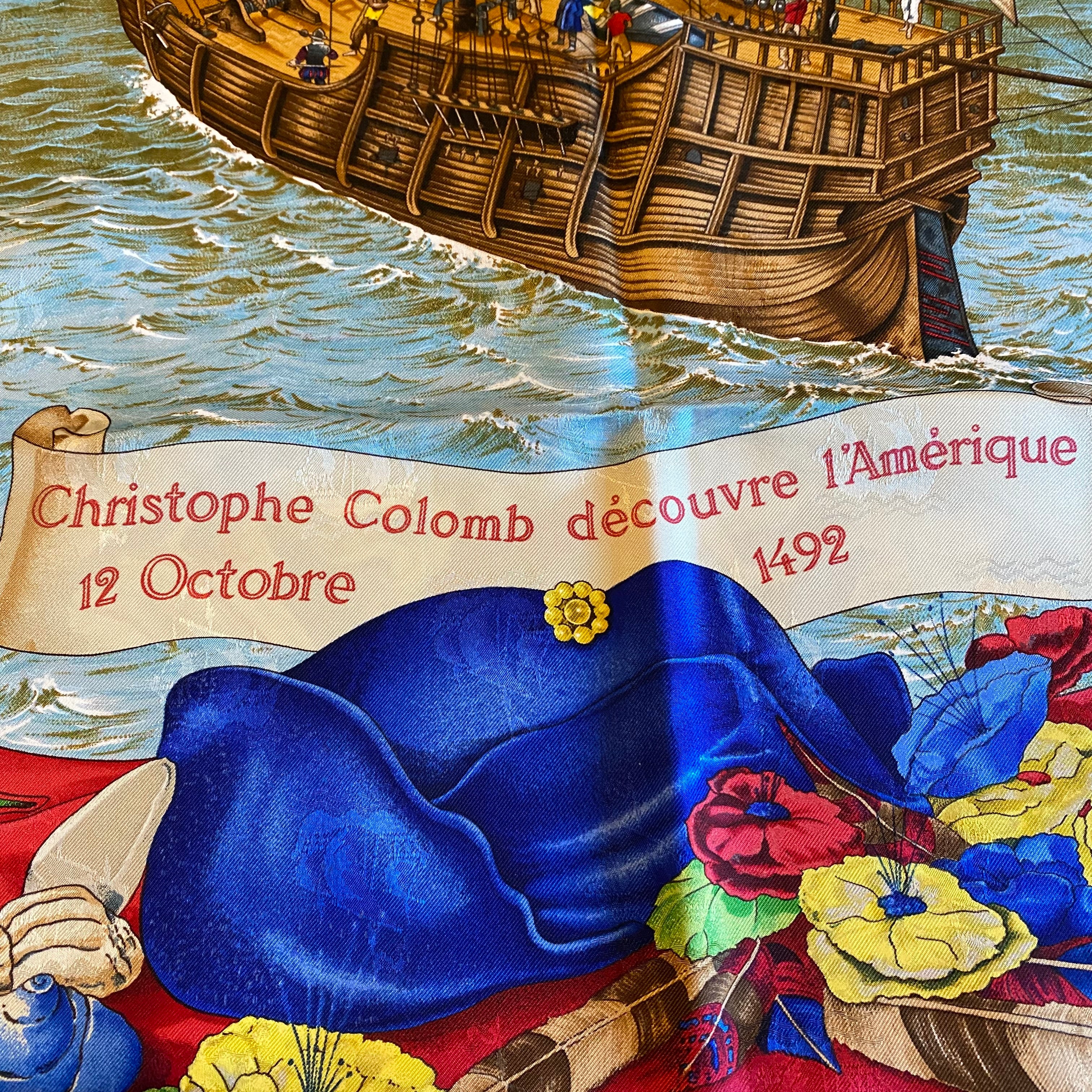 Hermès Christophe Colomb Découvre l’Amérique Silk Scarf