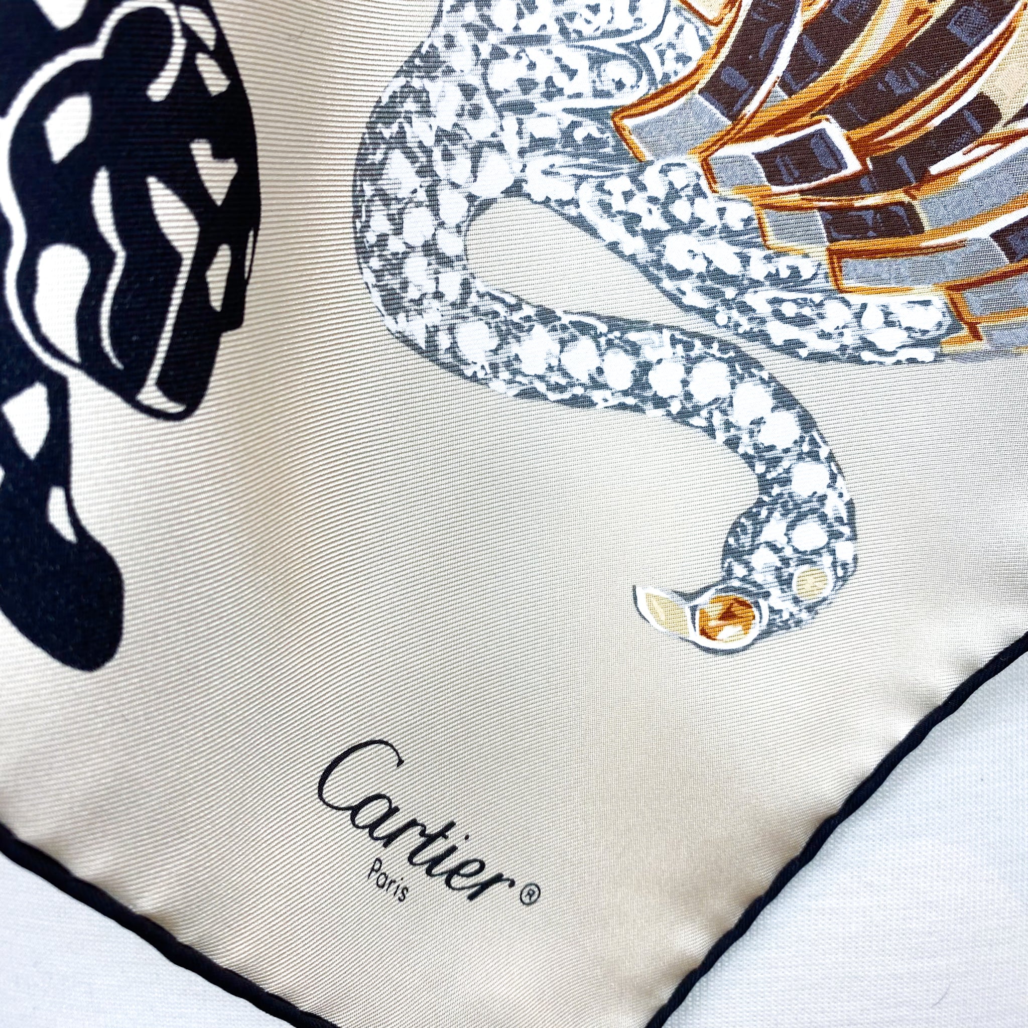 Boxed Cartier Designer Silk Scarf