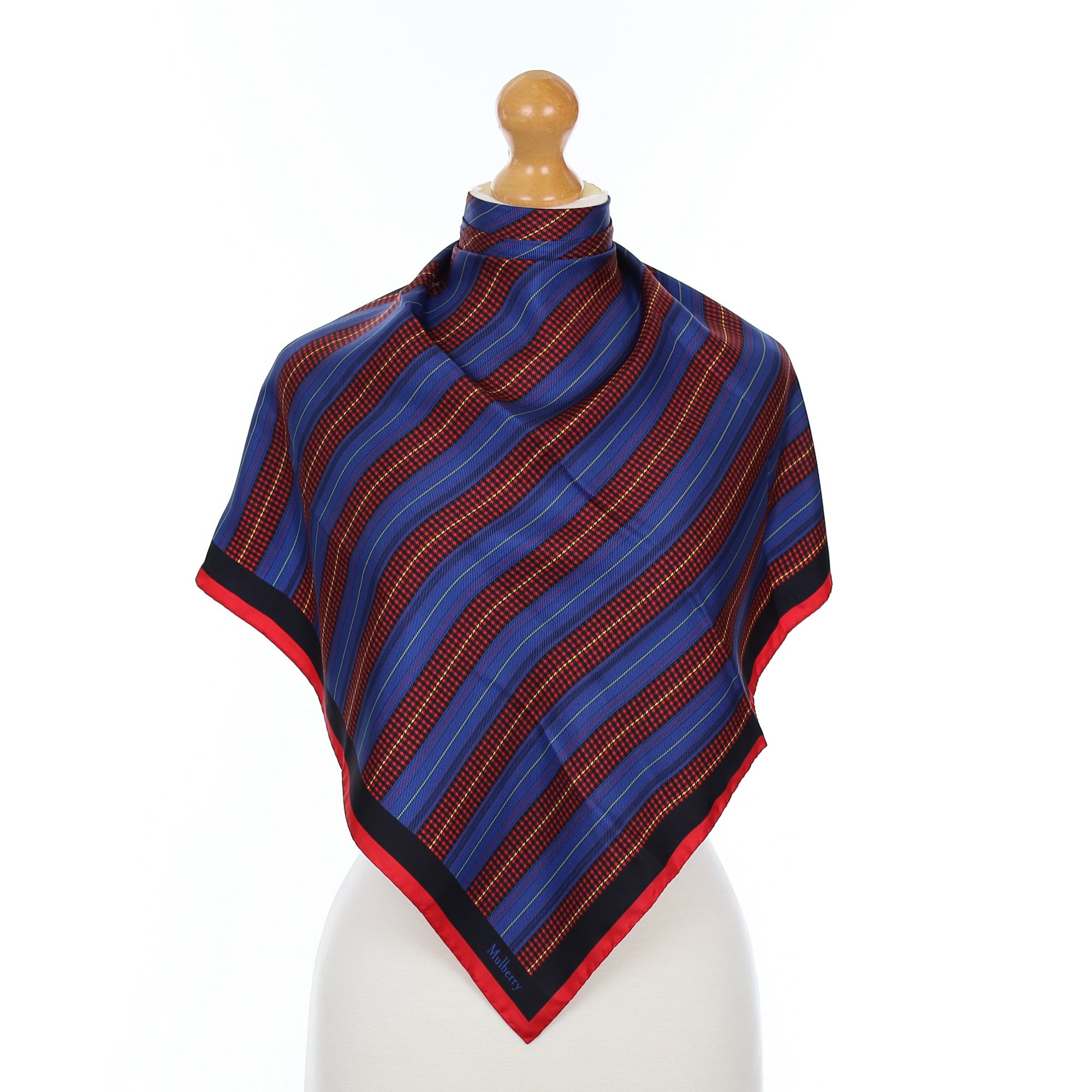 Brand New Mulberry Striped Silk Scarf
