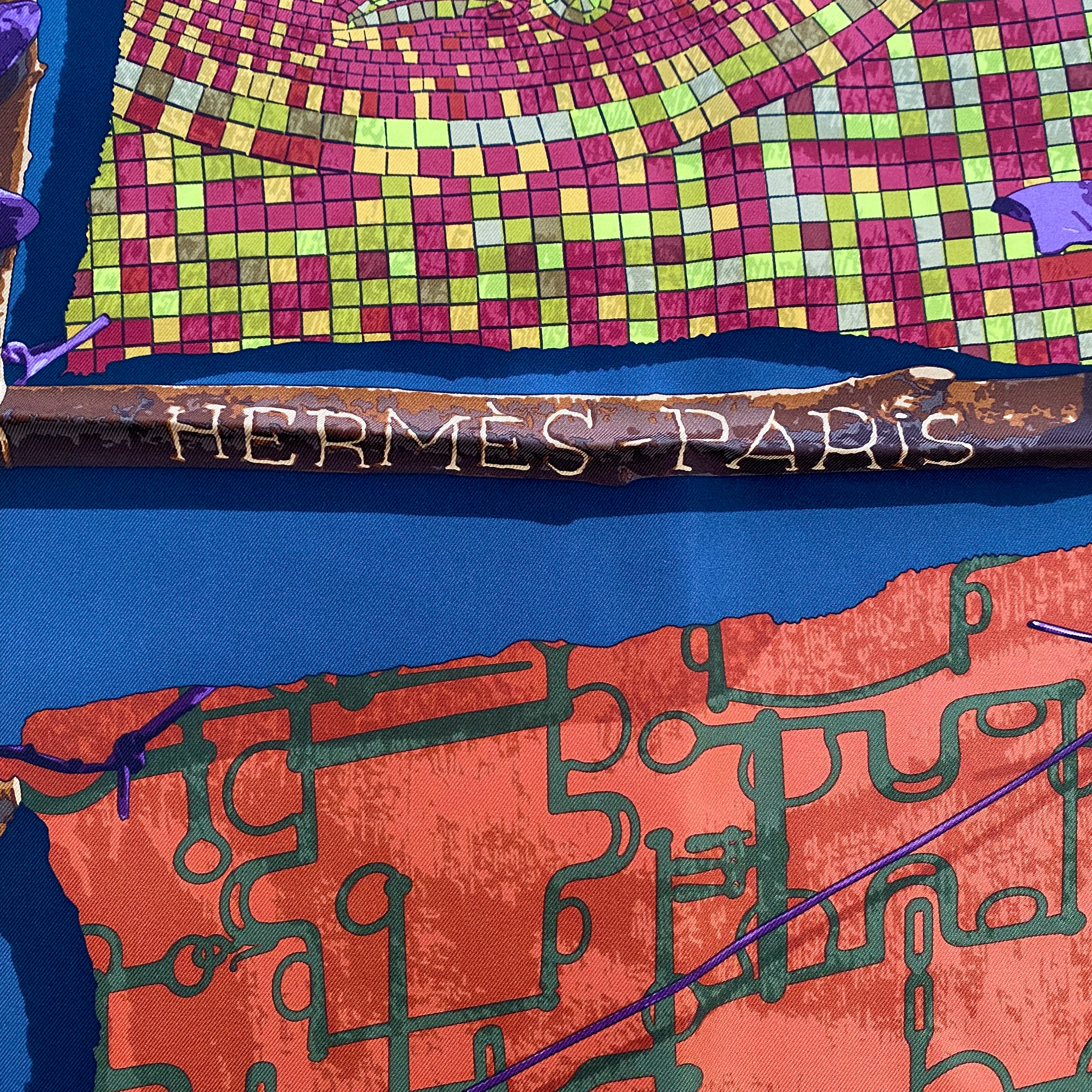 Brand New With Tags Boxed Hermès Le Robinson Chic Silk Scarf