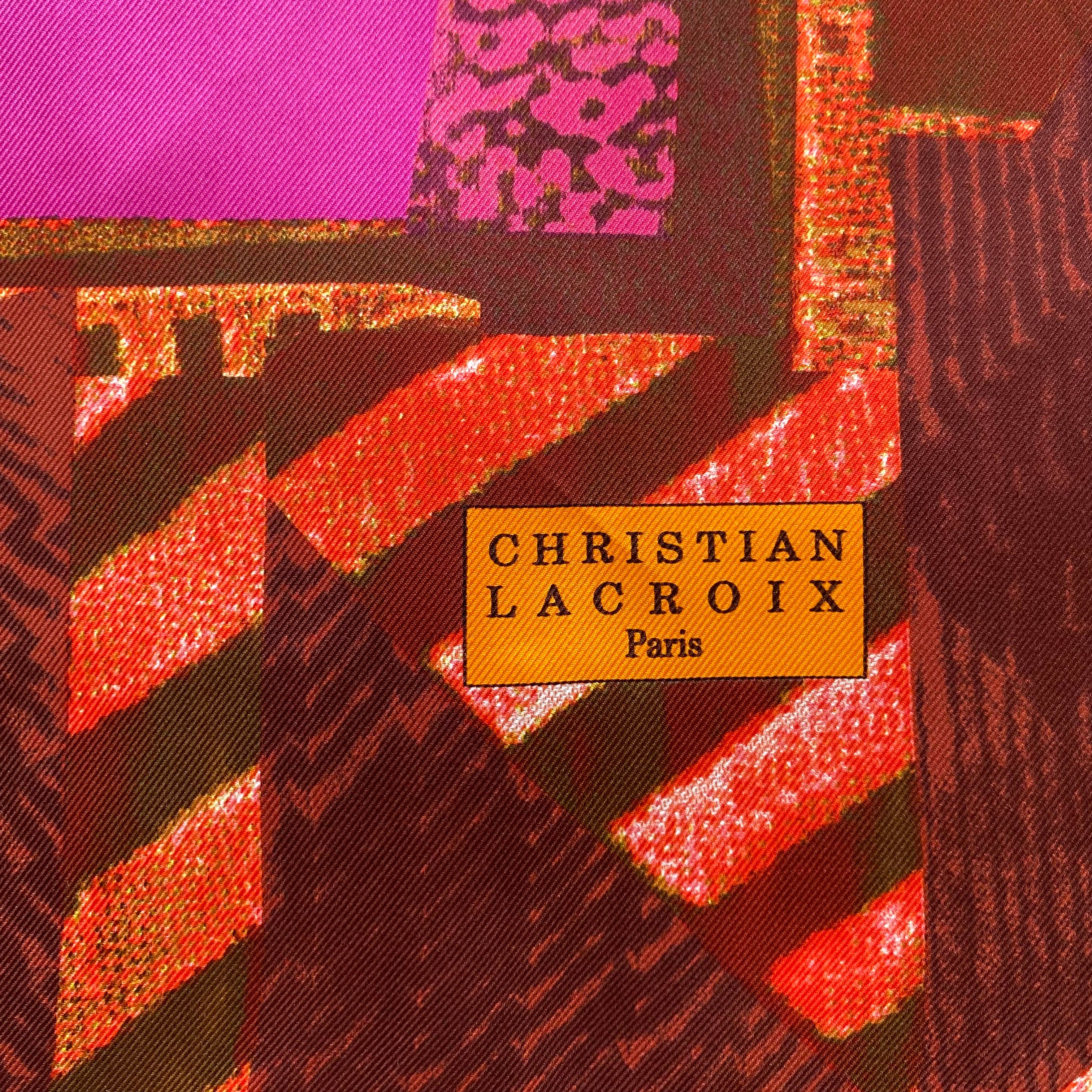 Immaculate Christian Lacroix Designer Silk Scarf