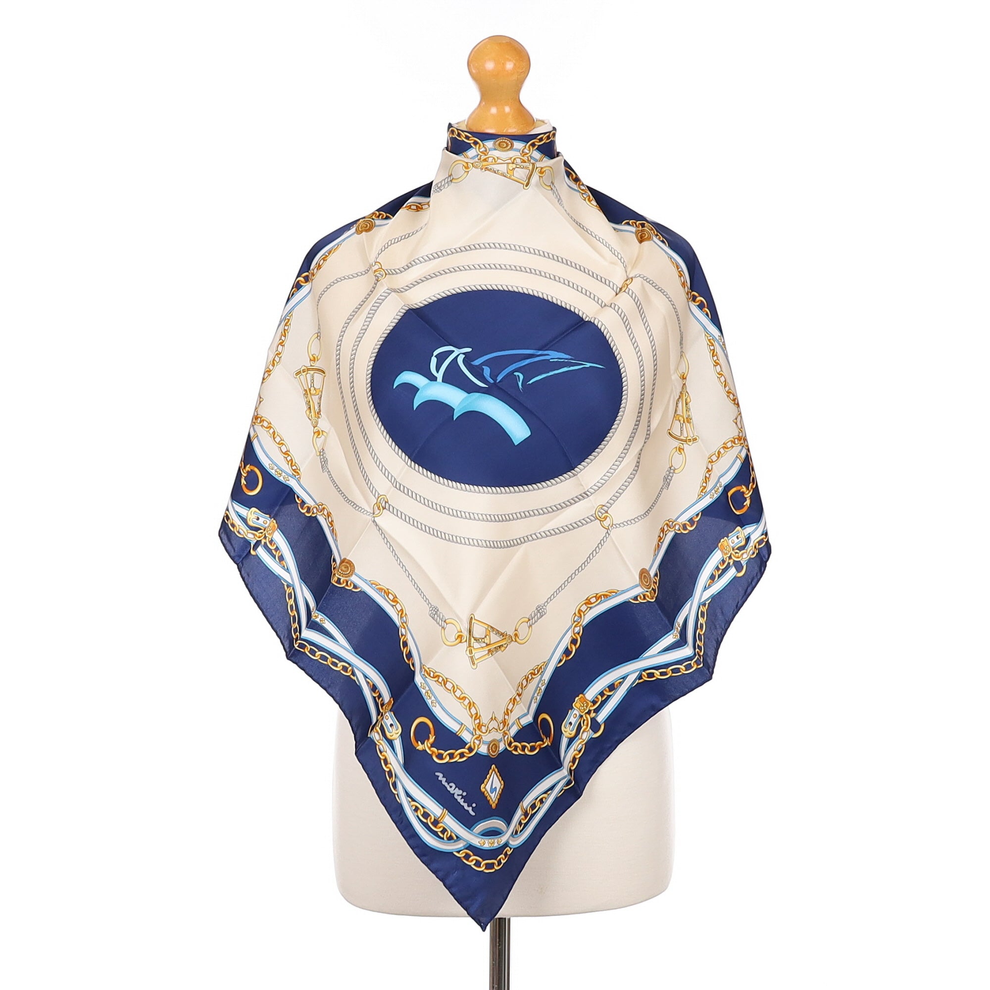 Brand New Boxed Nautical Silk Scarf