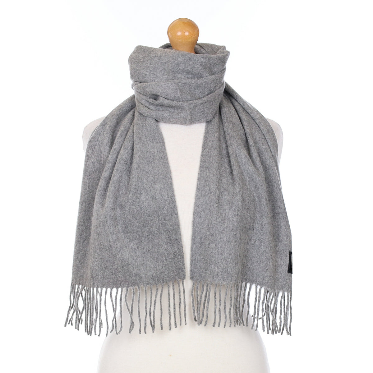 Smoke Grey Cashmere Woven Scarf