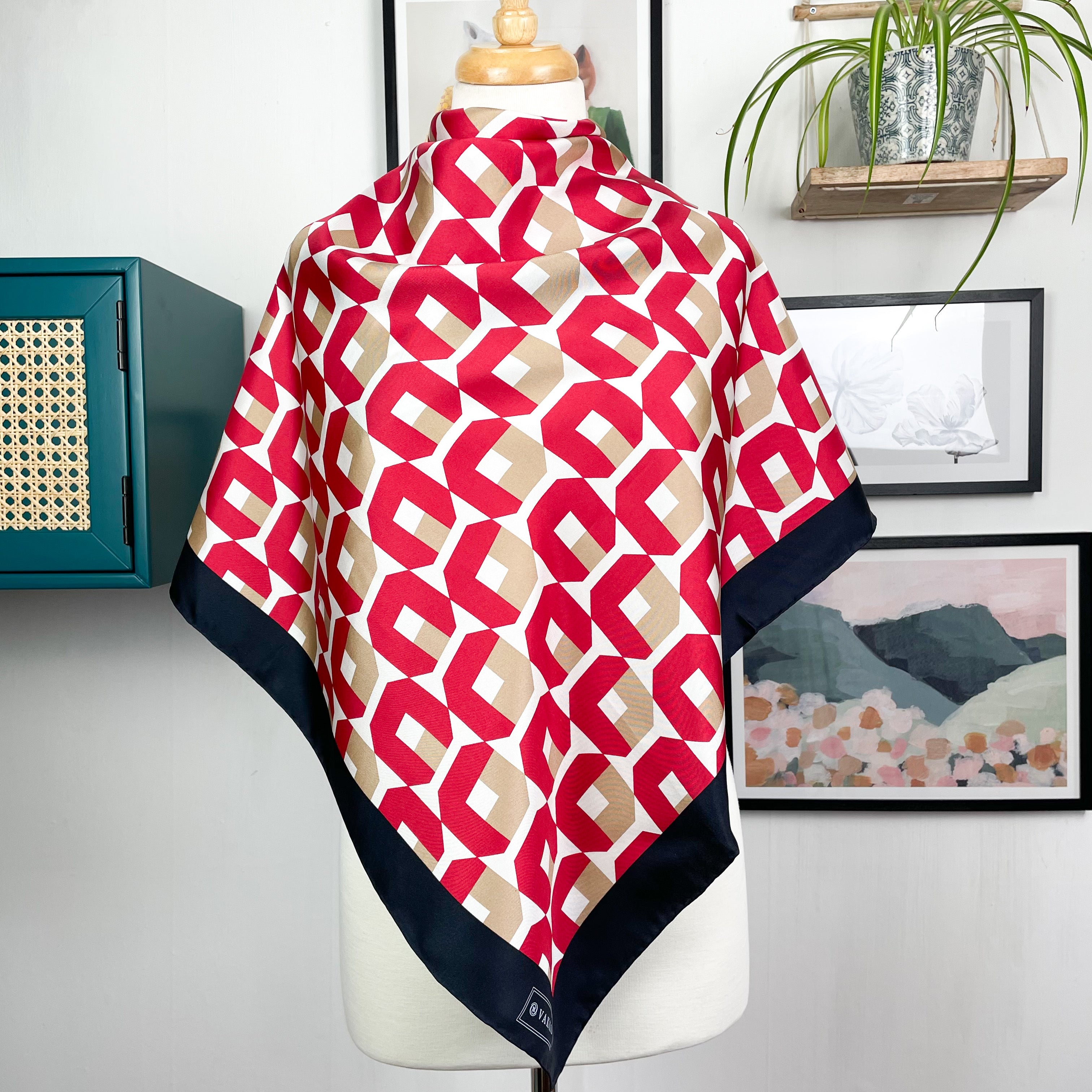Aspinal of London Geometric Vintage Scarf