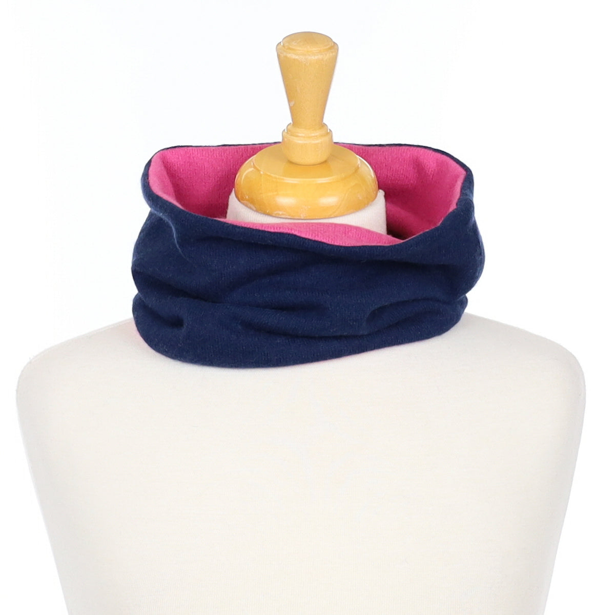 Midnight Blue and Sweet Pea Pink Neck Warmer