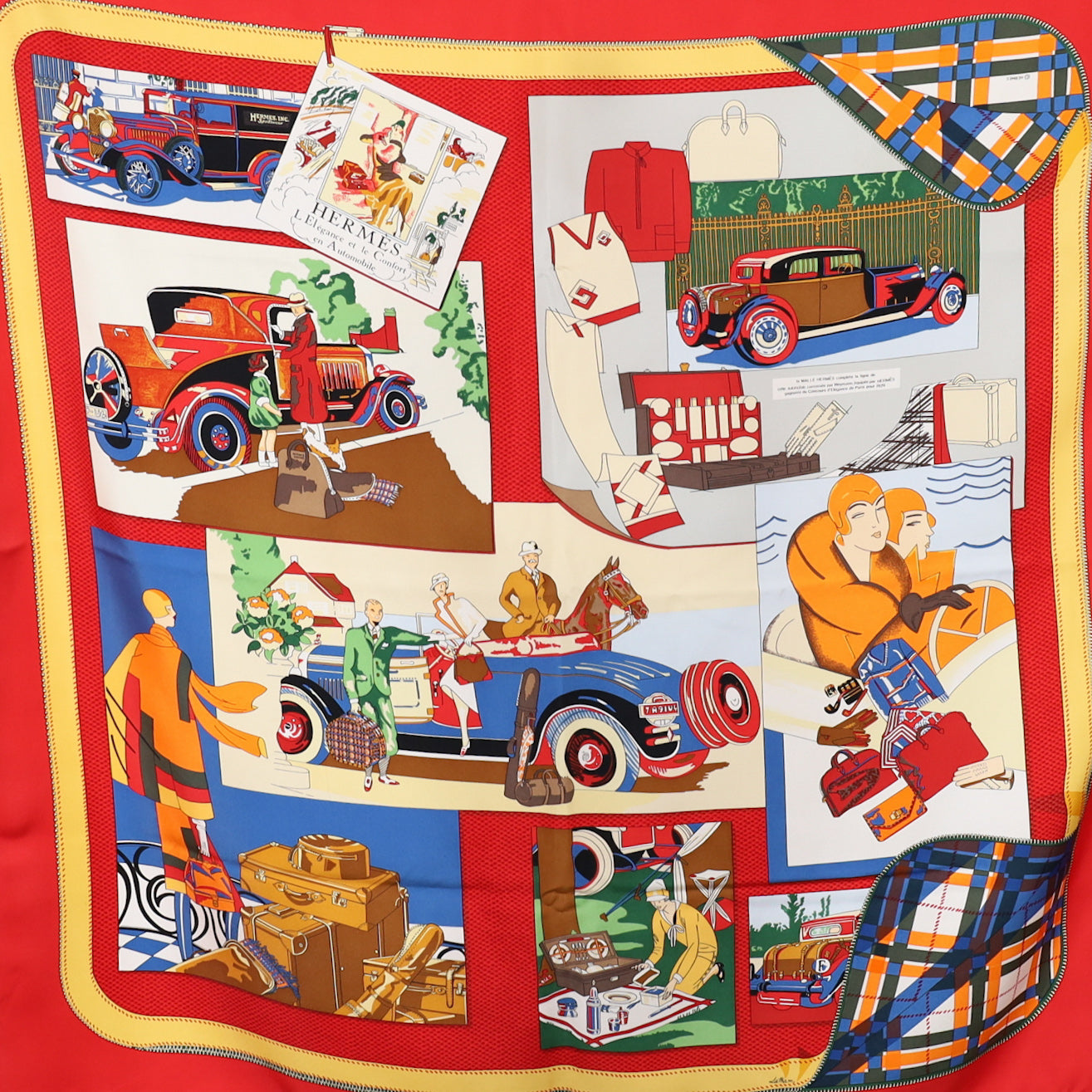 Boxed Hermès La Elégance Et La Confort En Automobile Silk Scarf Rare