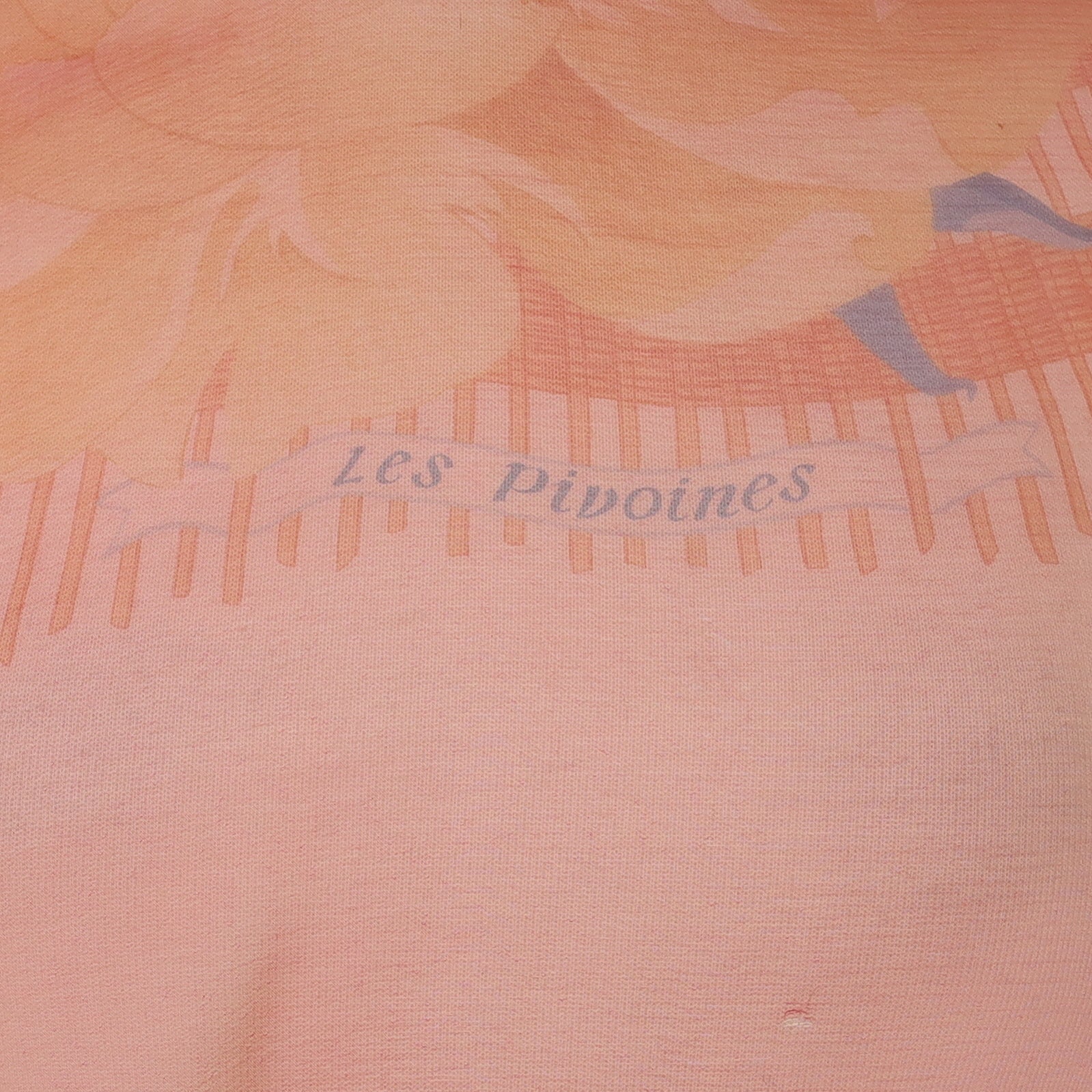 Hermès Les Pivoines Mousseline Silk Scarf