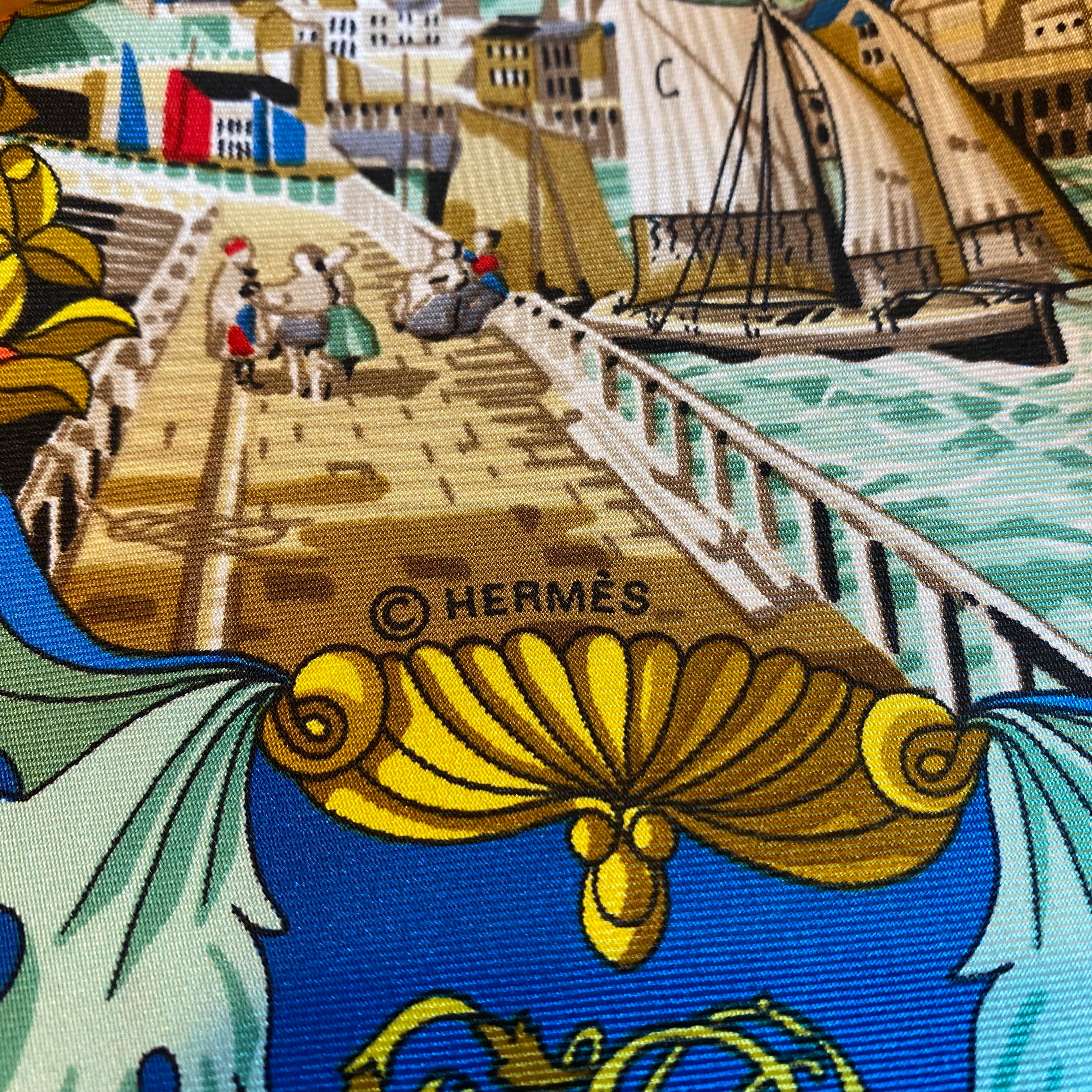 Boxed Hermès L’Entente Cordiale Silk Scarf Rare
