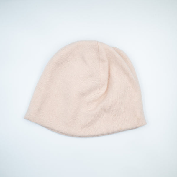 Oyster Pink Cashmere Beanie Hat