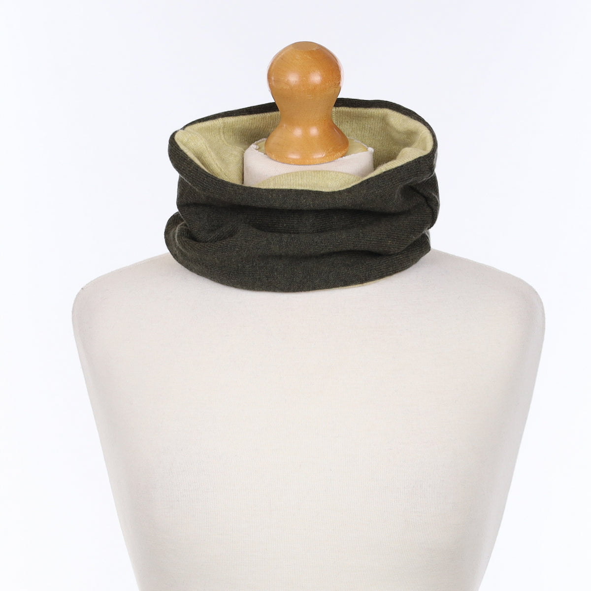 Deep Khaki and Pistachio Neck Warmer
