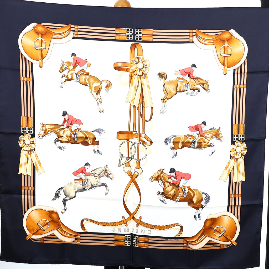 Pristine Hermès Jumping Silk Scarf