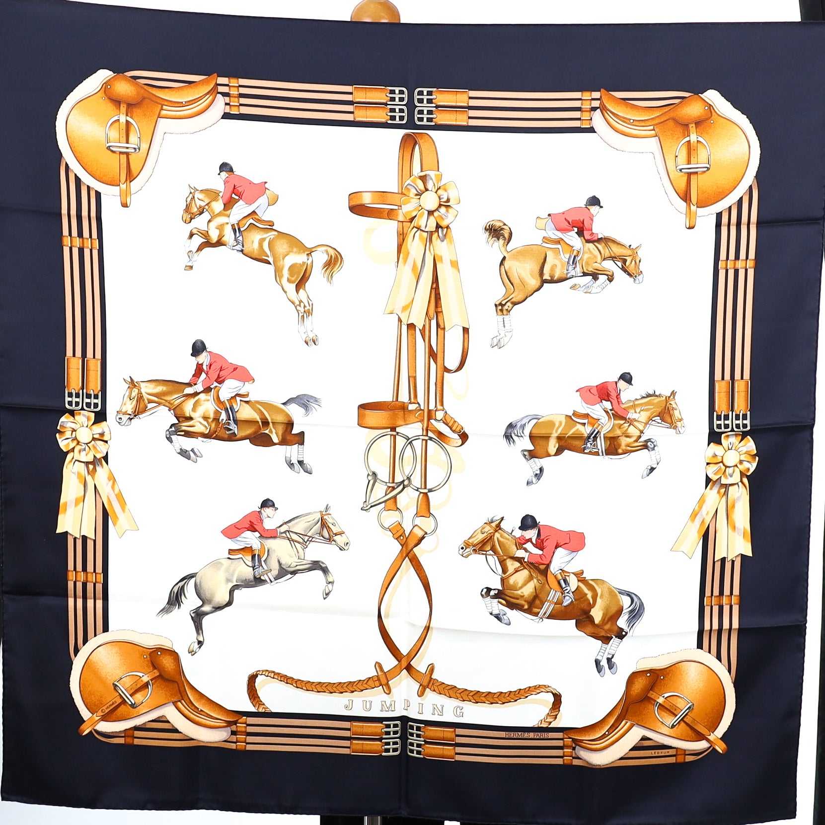 Pristine Hermès Jumping Silk Scarf