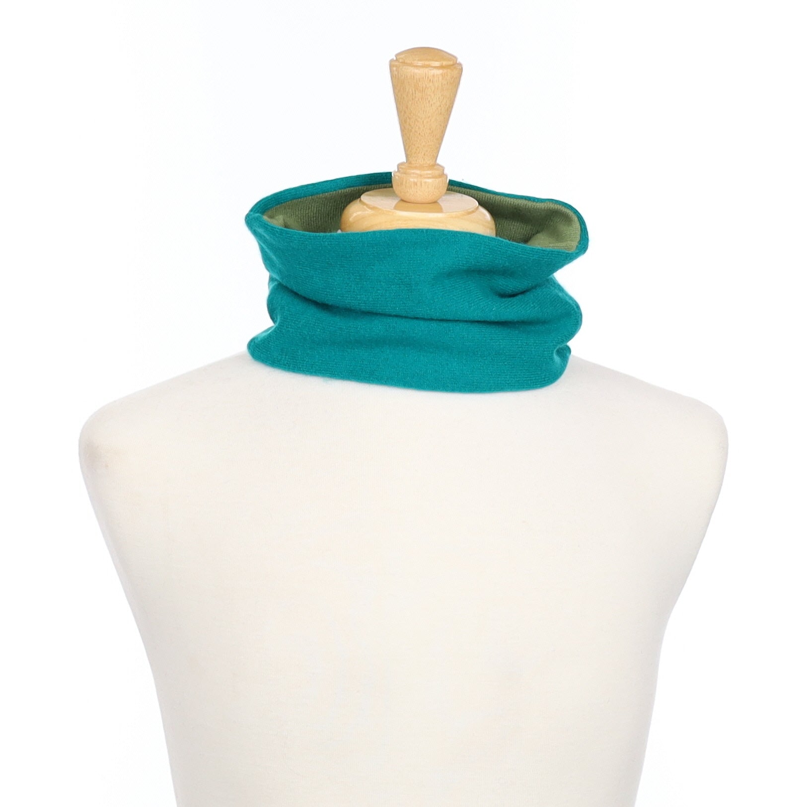 Peacock Green and Sage Neck Warmer
