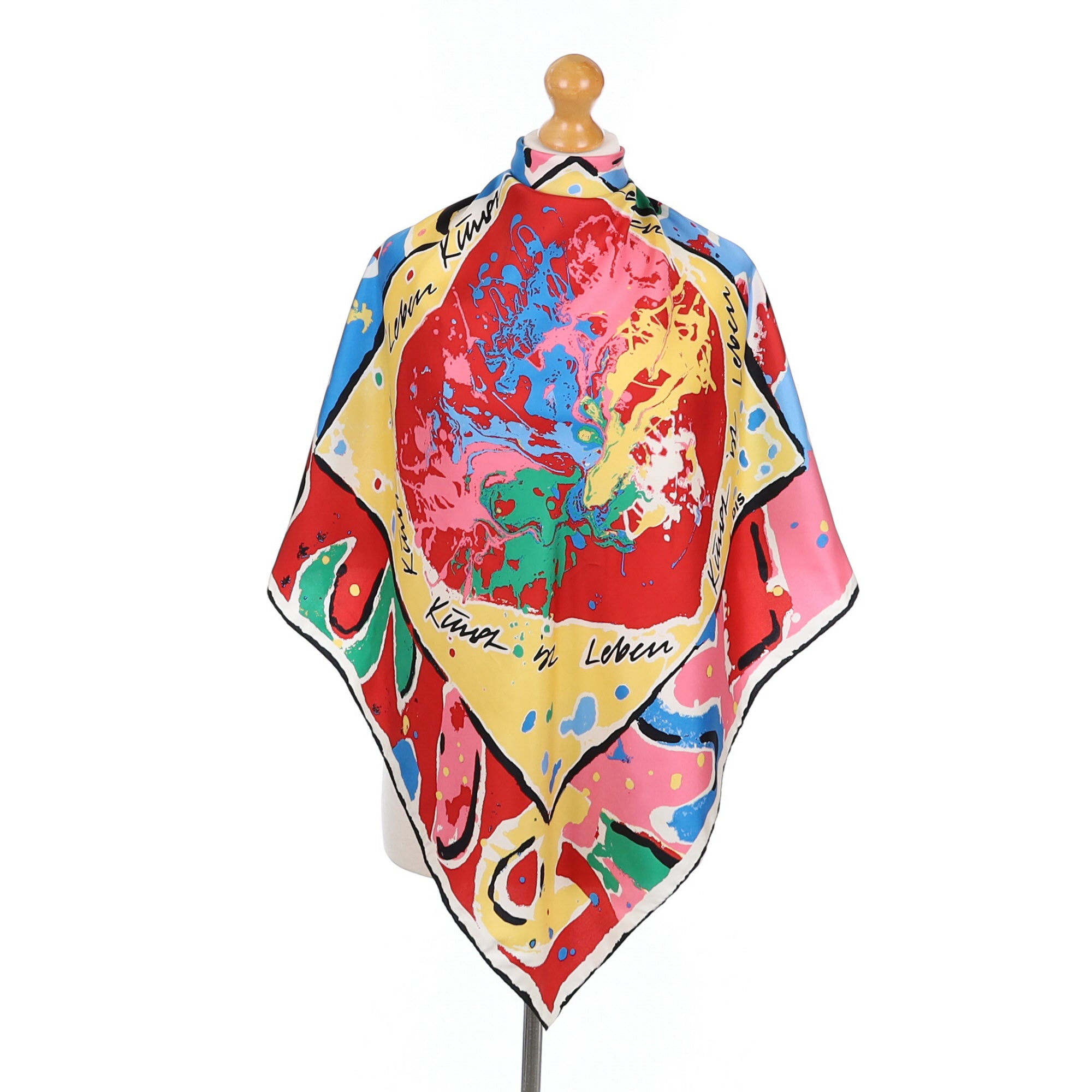 Colourful Abstract Pattern Silk Scarf