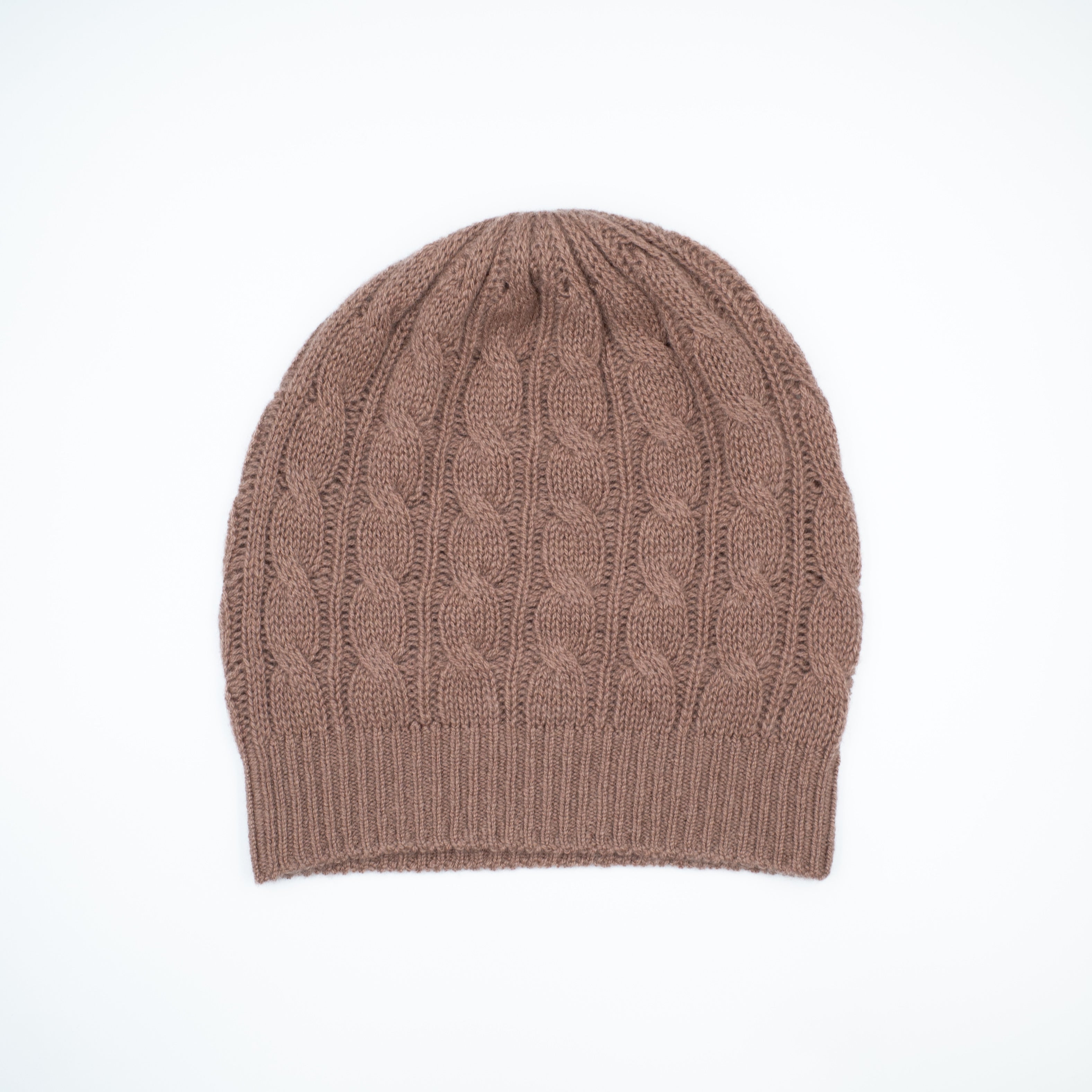 Brand New Scottish Dusky Pink Cable Knit Beanie Hat Unisex
