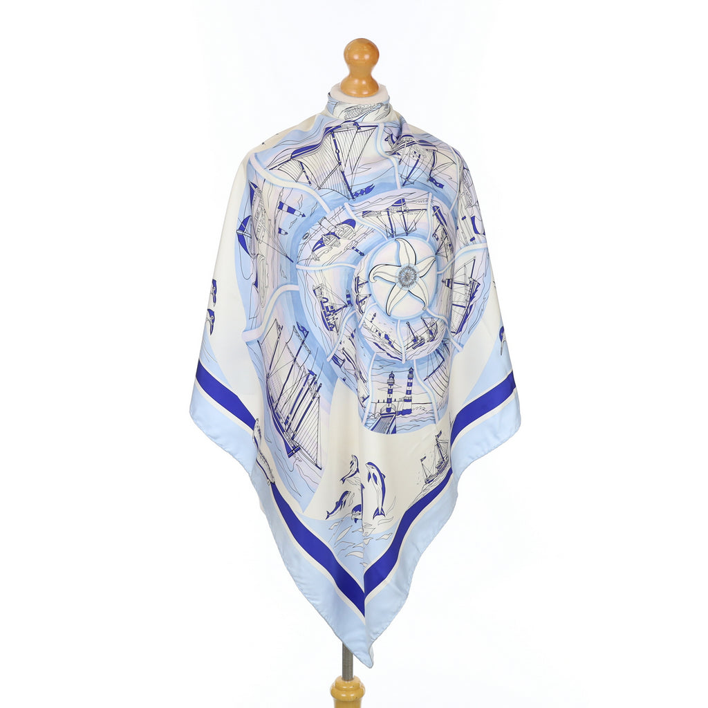 Hermès Compagnons De Mer Silk Scarf