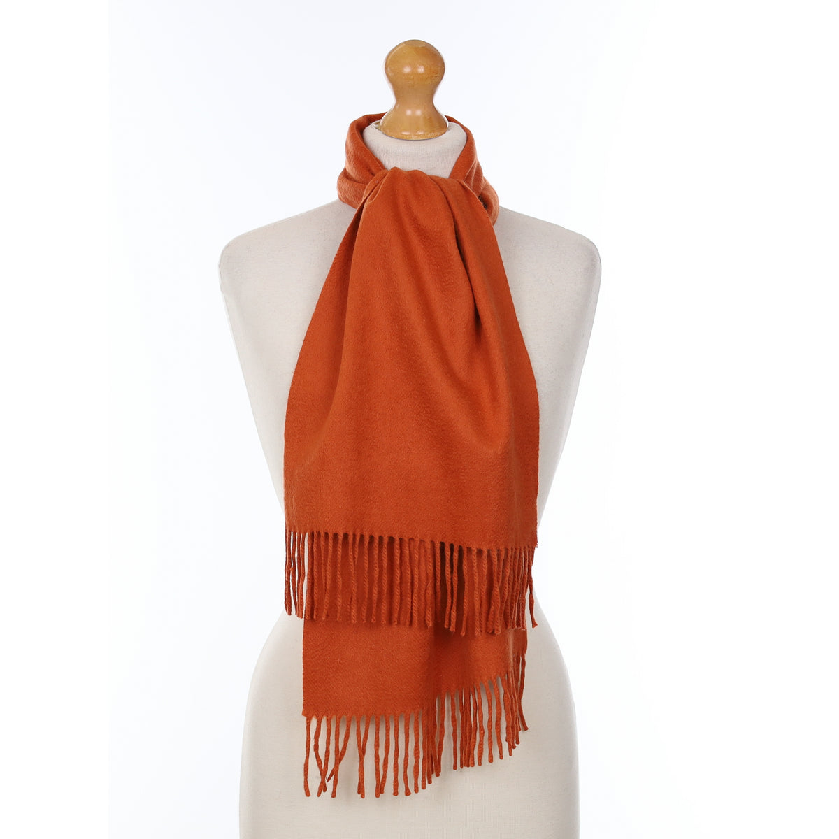 Burnt Orange Cashmere Woven Scarf