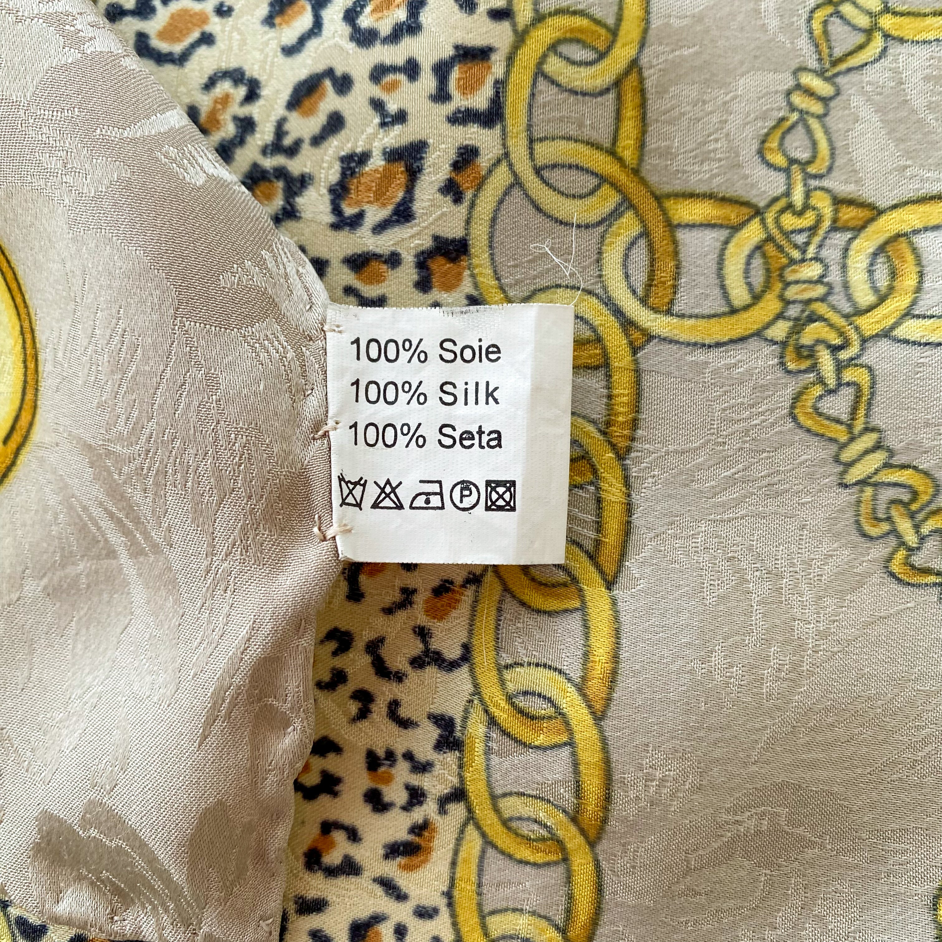 Jacquard Silk Gold Classic Silk Scarf