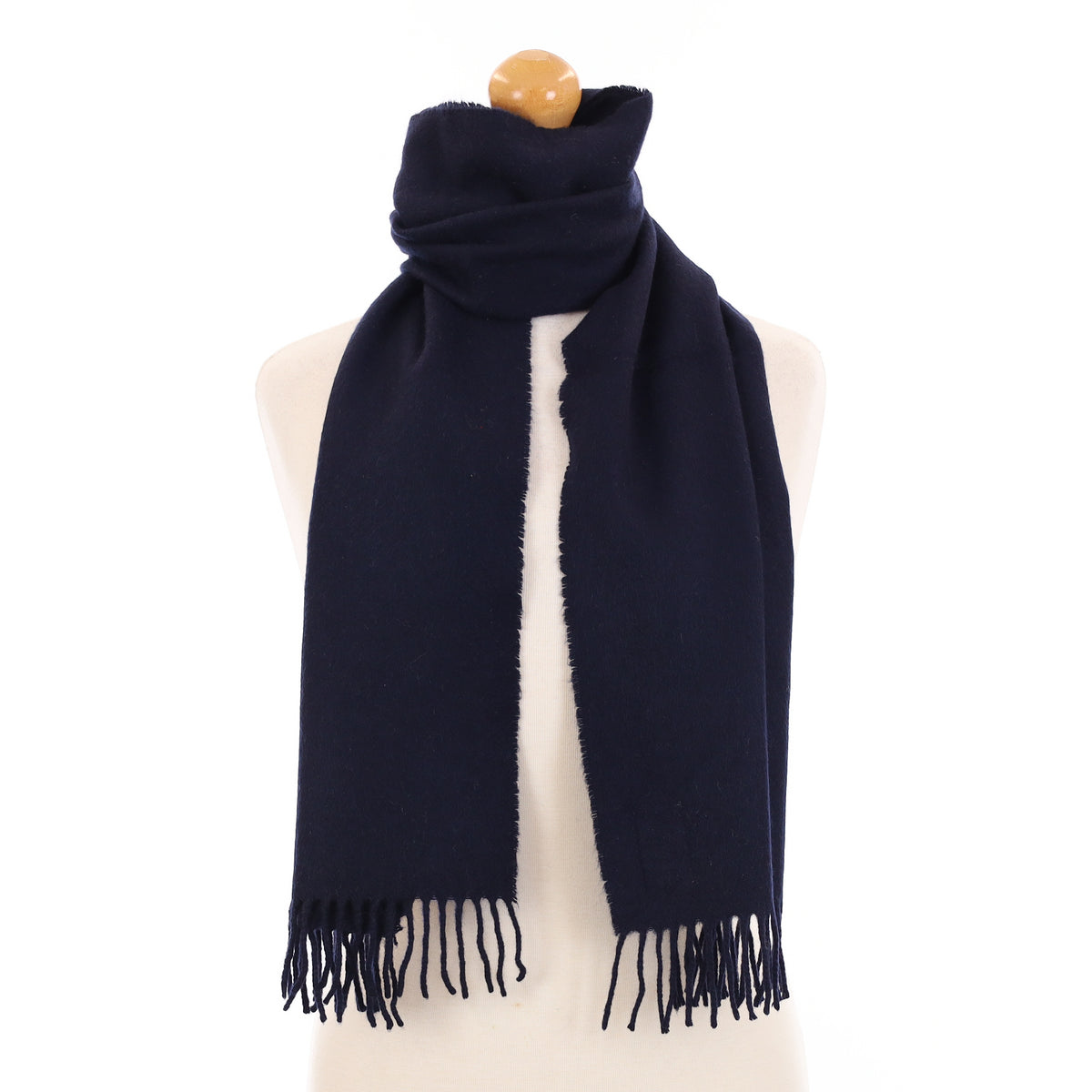 Navy Cashmere Woven Scarf