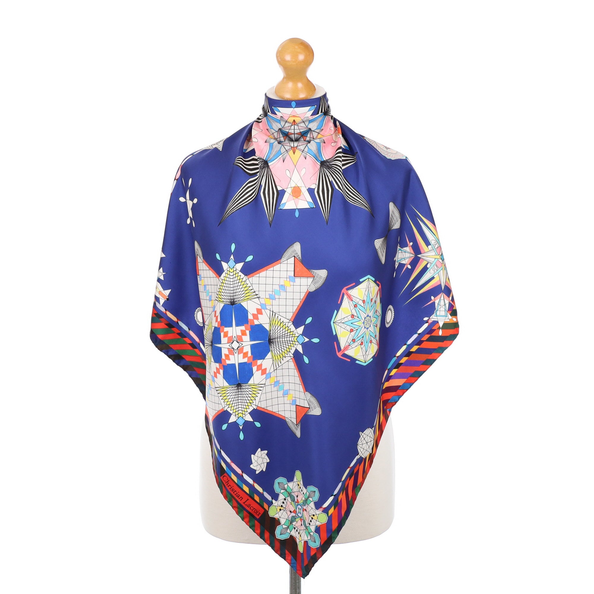 Christian Lacroix Abstract Designer Silk Scarf