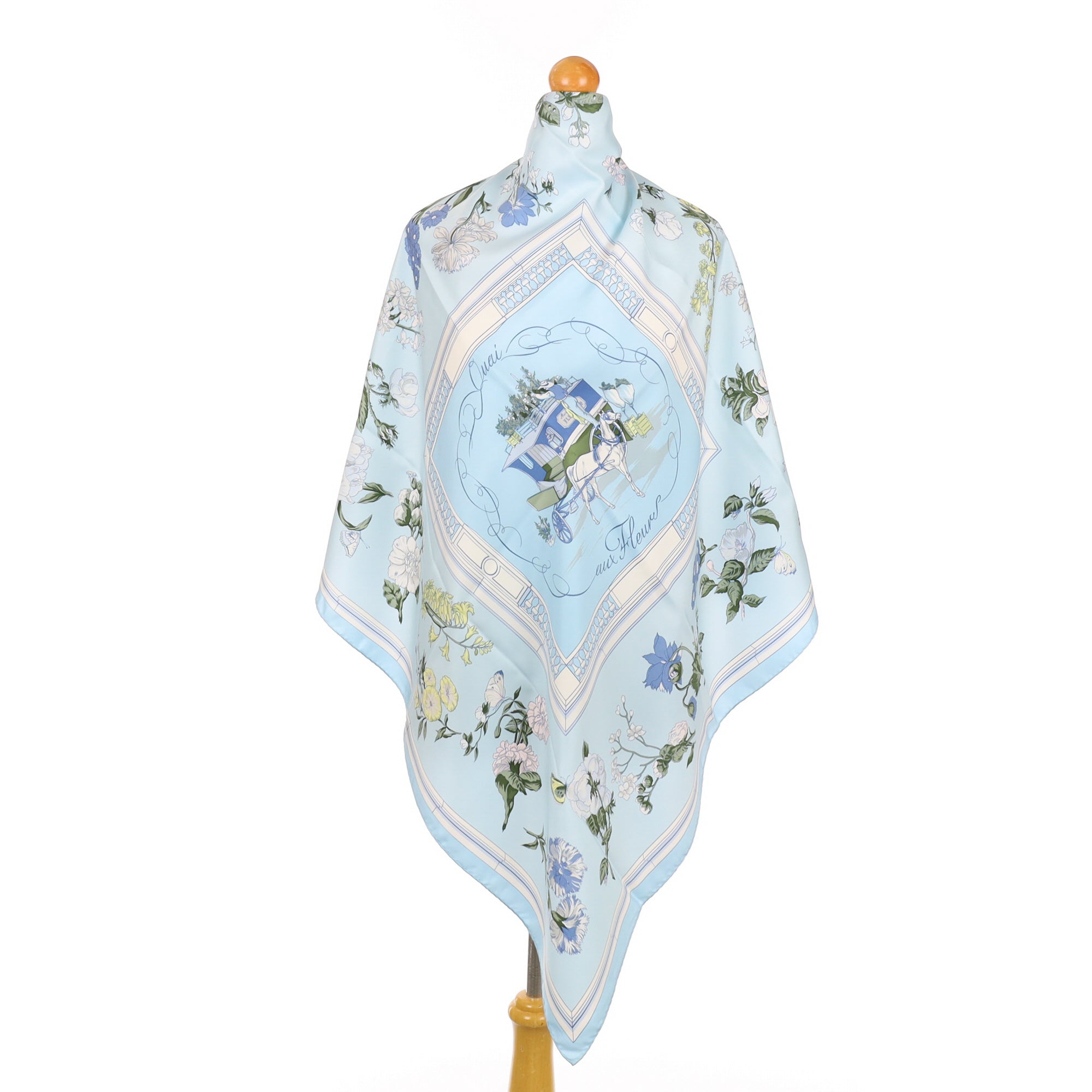 Hermès Quai Aux Fleurs Designer Silk Scarf