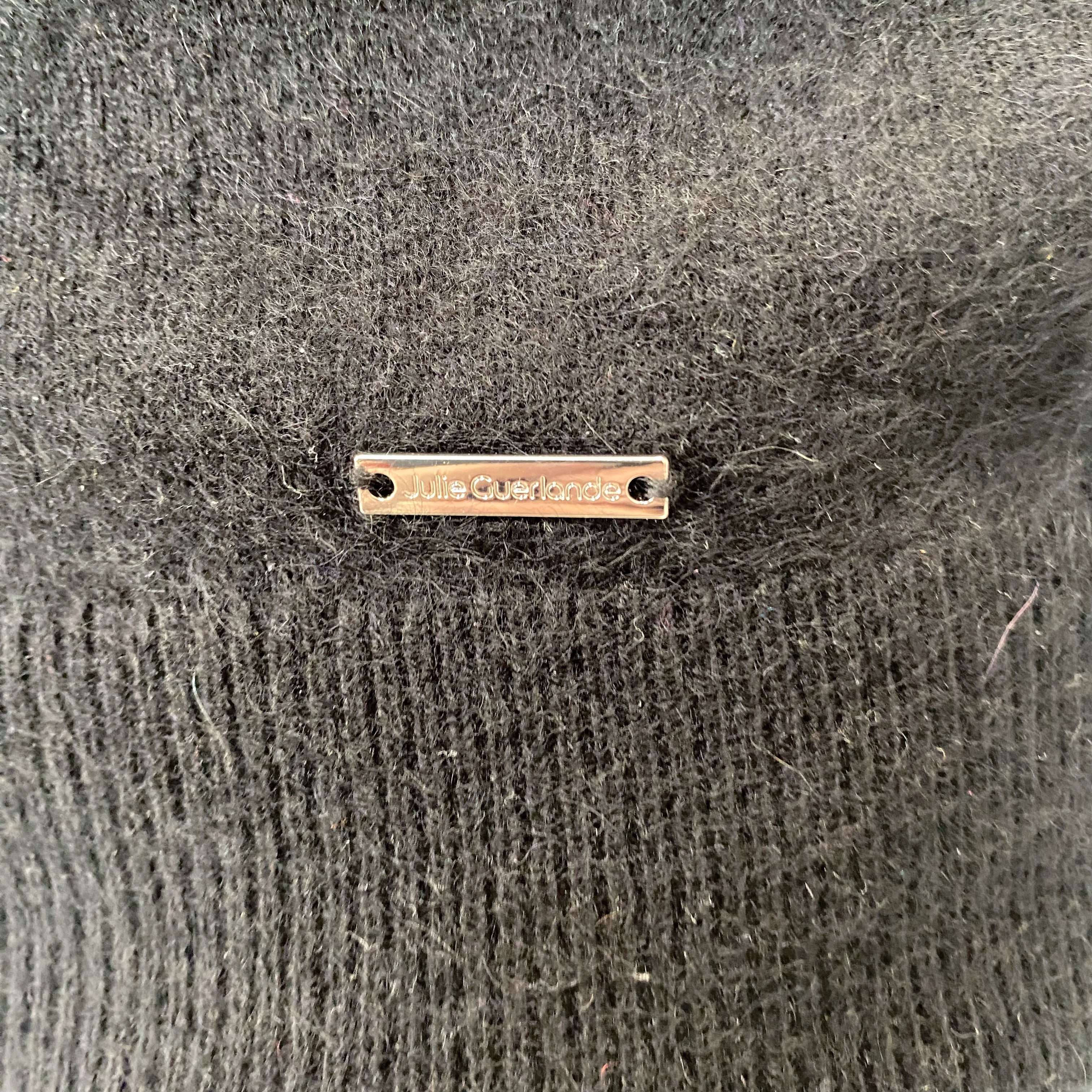 Black Cashmere Polo Neck Jumper Medium
