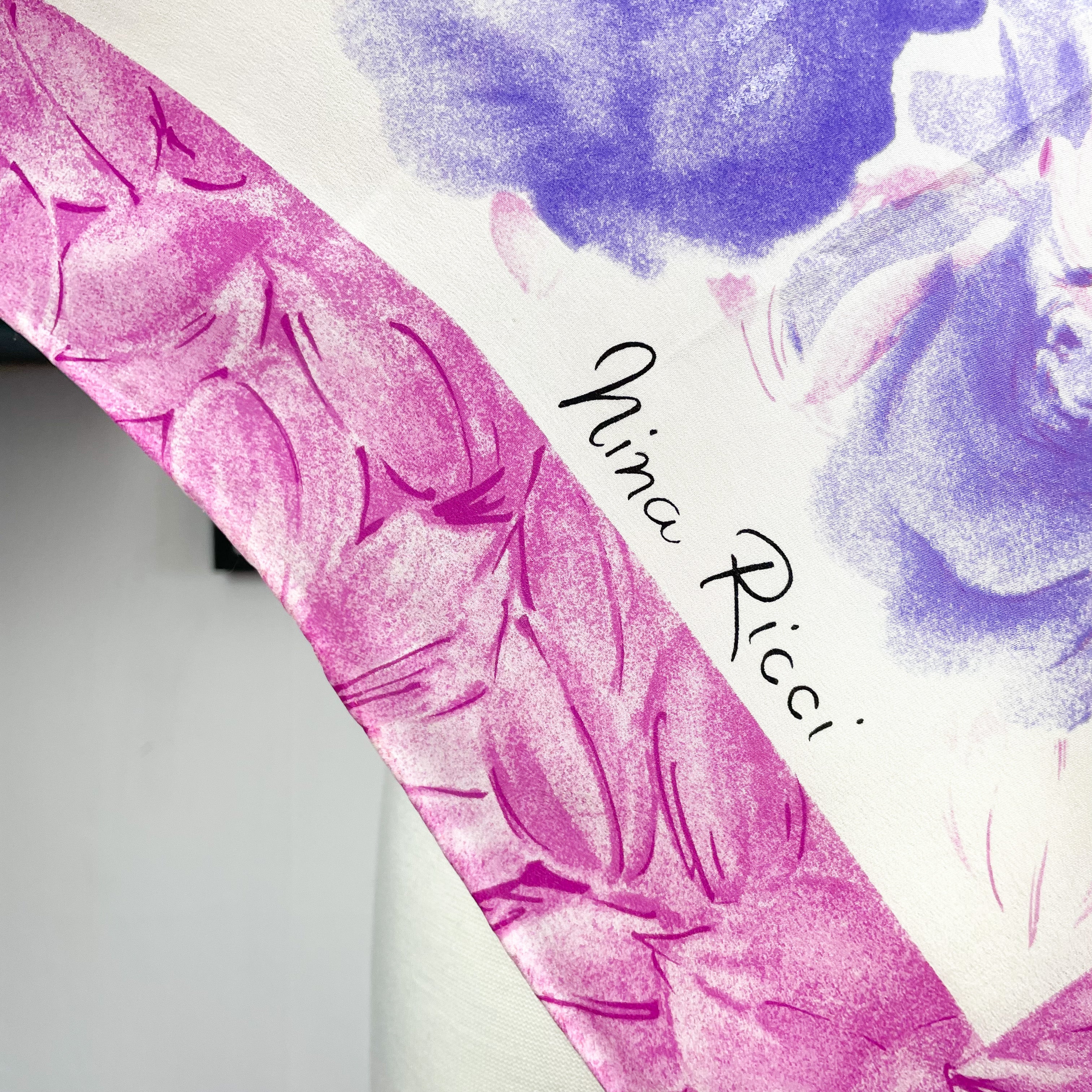 Nina Ricci Floral Designer Silk Scarf