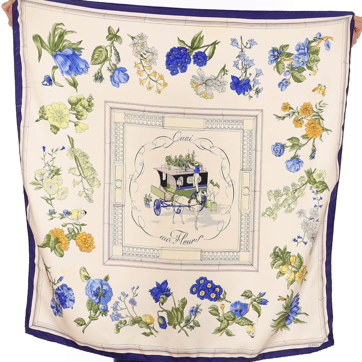 Hermès Quai Aux Fleurs Silk Scarf