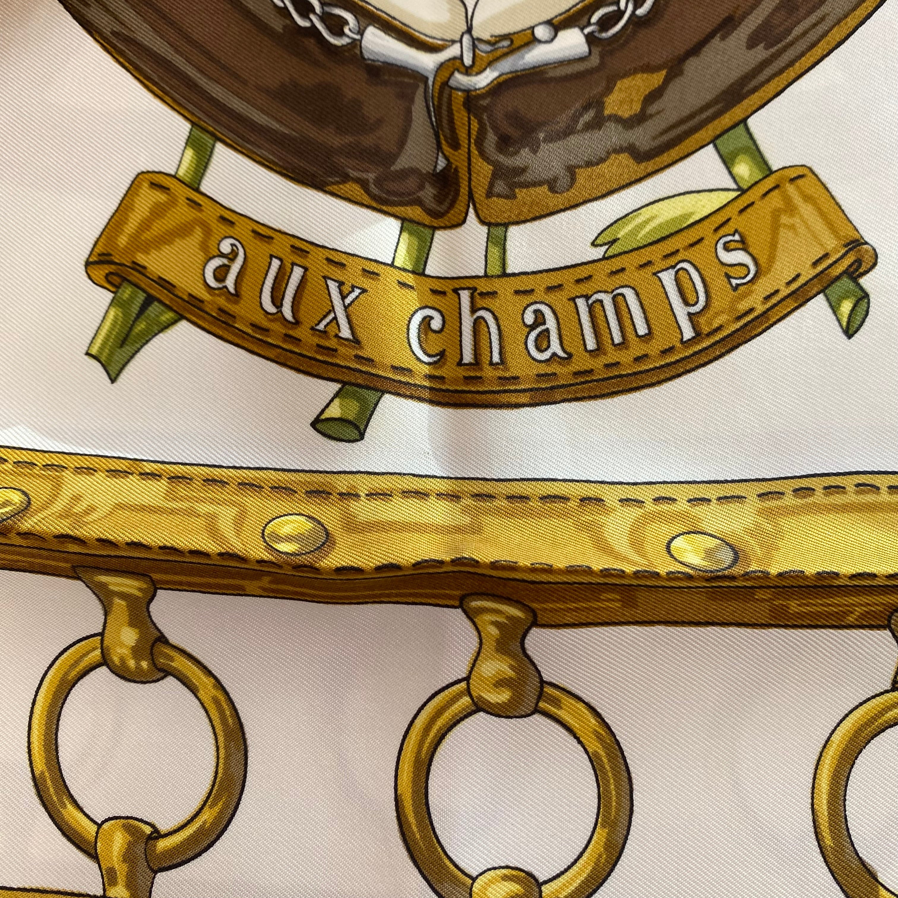 Hermès Aux Champs Silk Scarf
