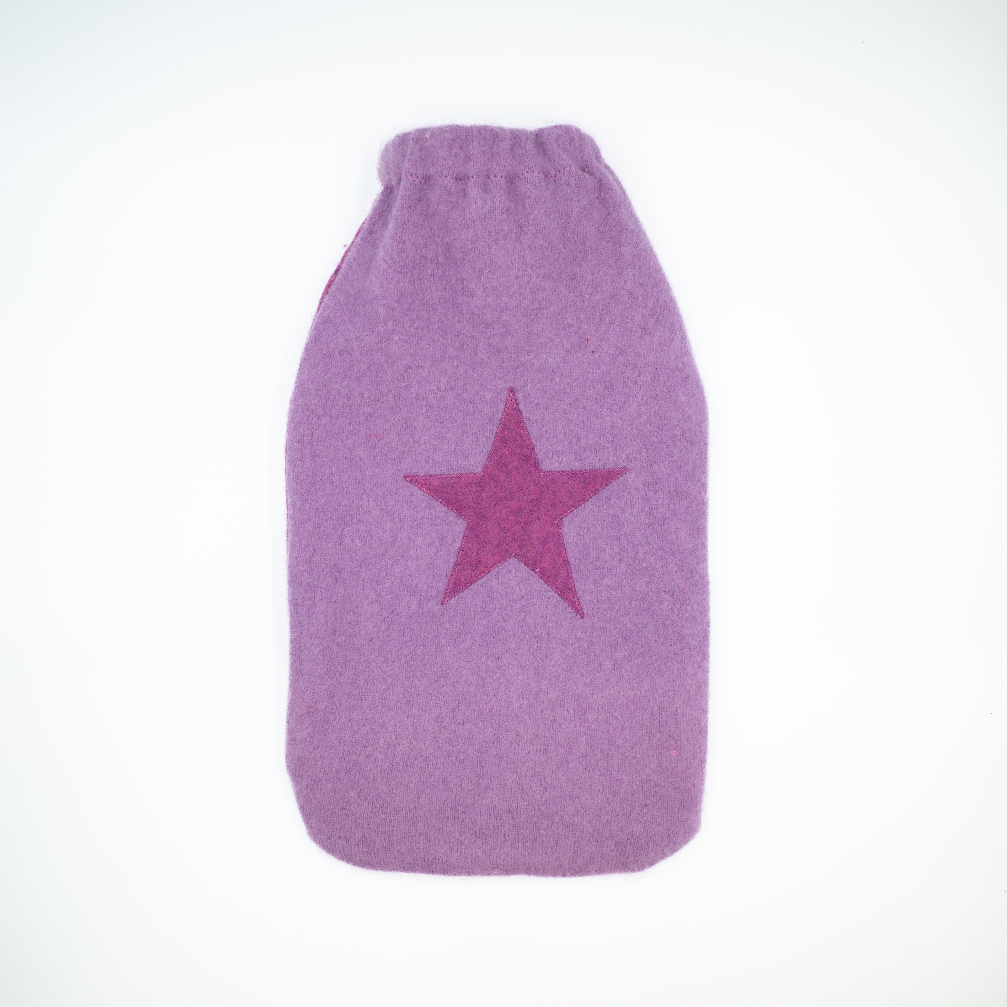 Two Tone Purple Star Cashmere Large Hot Water Bottle