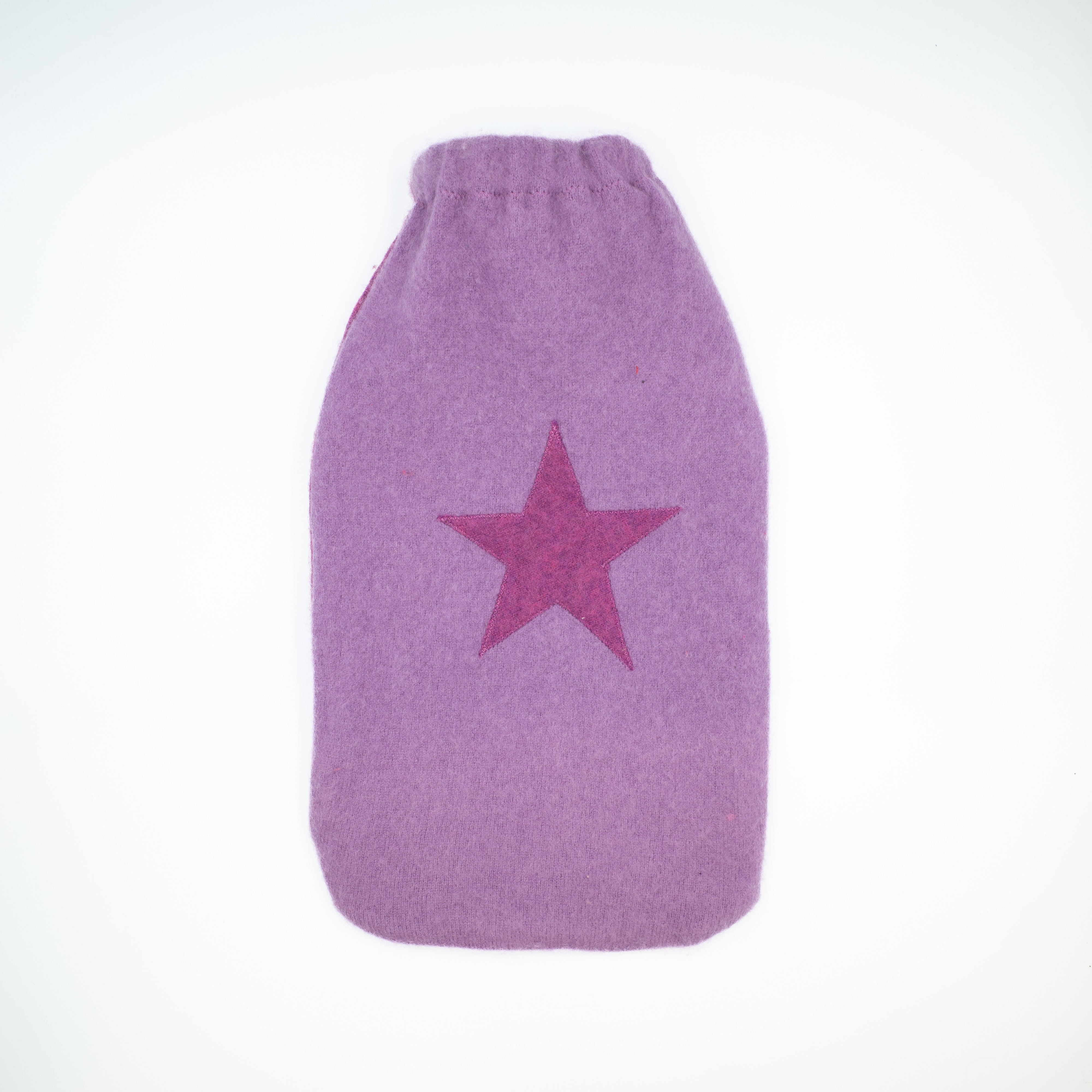Two Tone Purple Star Cashmere Large Hot Water Bottle