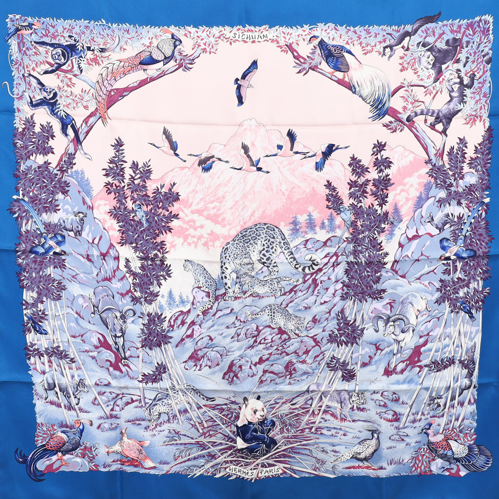 Brand New Boxed Hermès Sichuan Silk Scarf