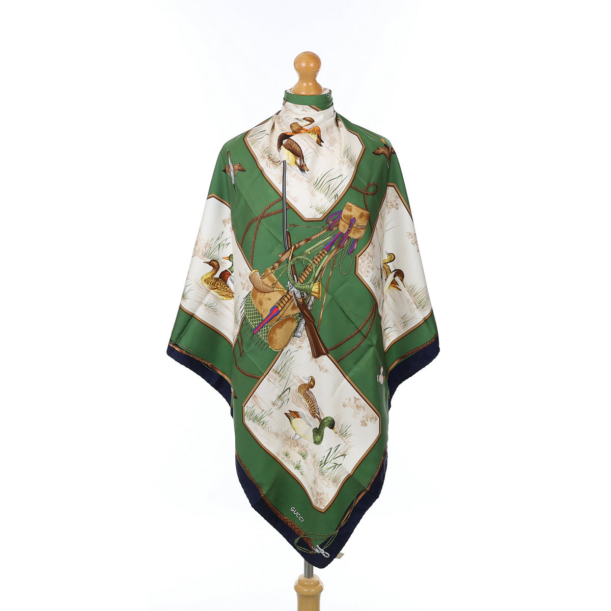 Brand New Gucci Vintage Silk Scarf