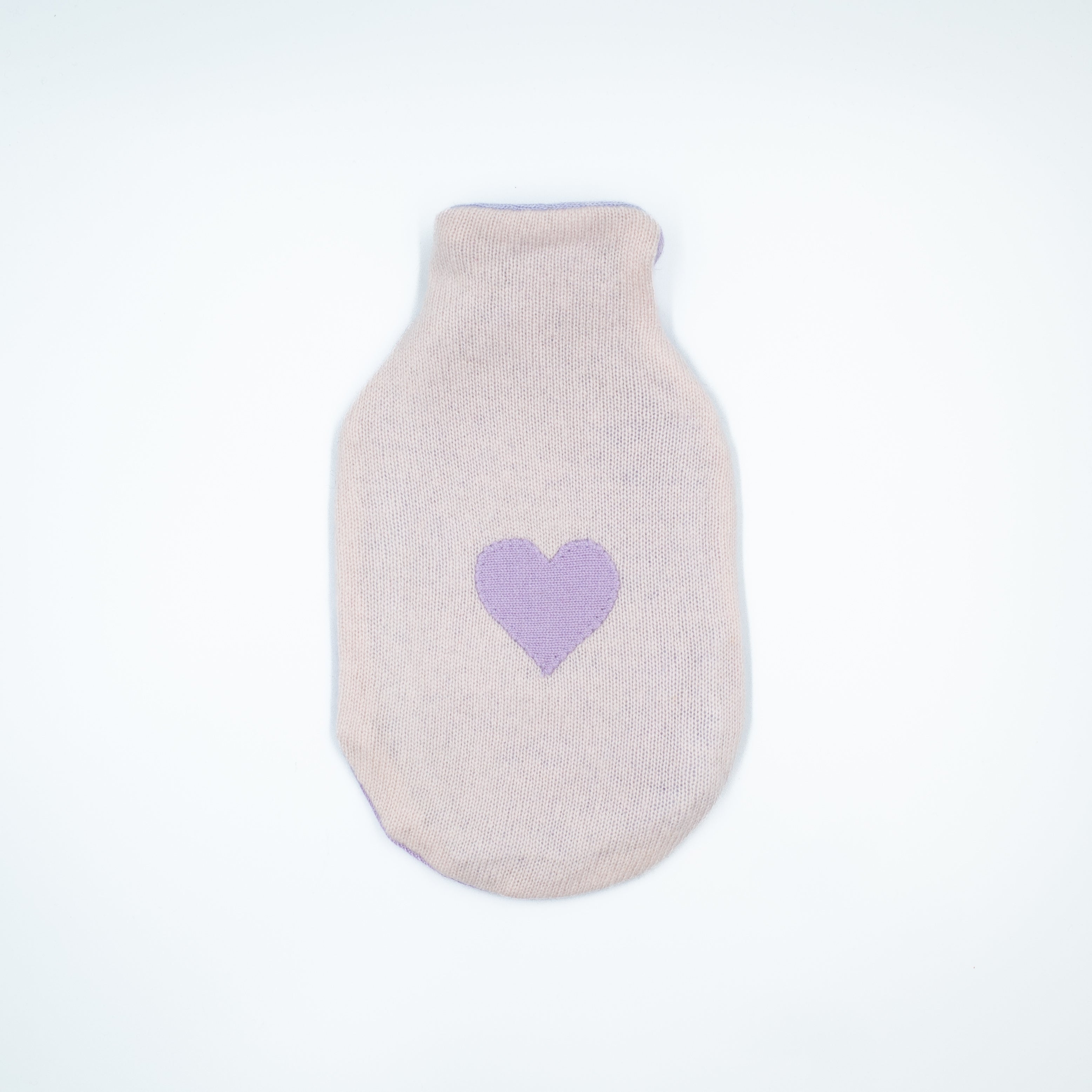 Baby Pink and Lavender Cashmere Small Hot Water Bottle