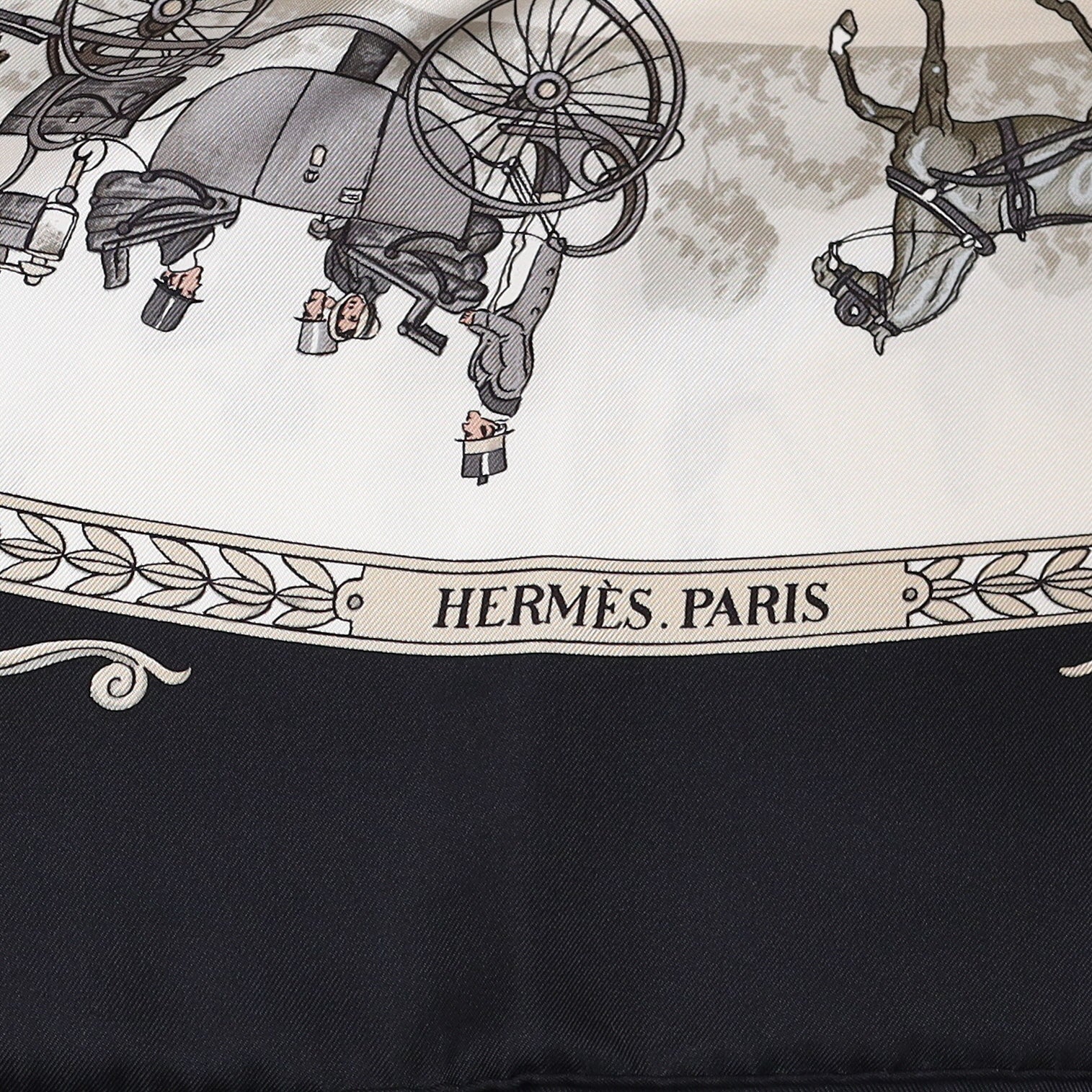 Brand New Boxed Hermès La Promenade de Longchamps Silk Scarf